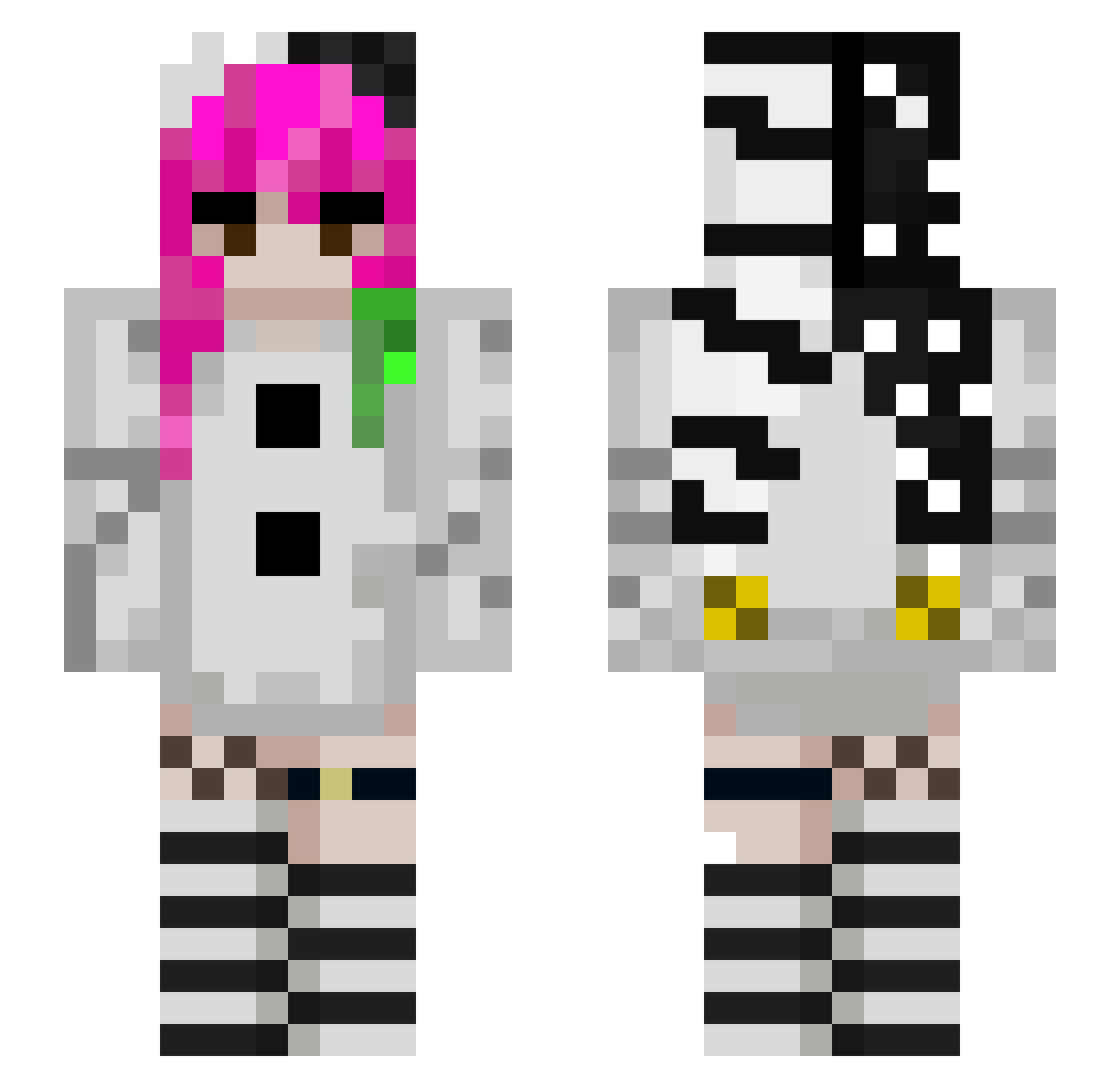 Hitman67422 Minecraft skin, front and back view