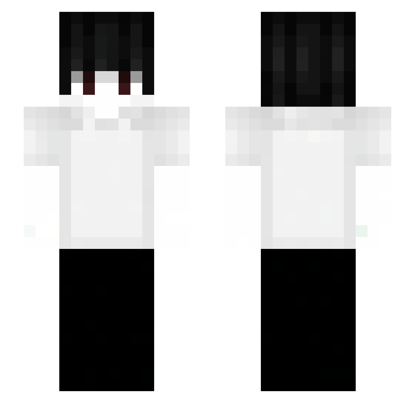 stuckinthefuture Minecraft skin, front and back view