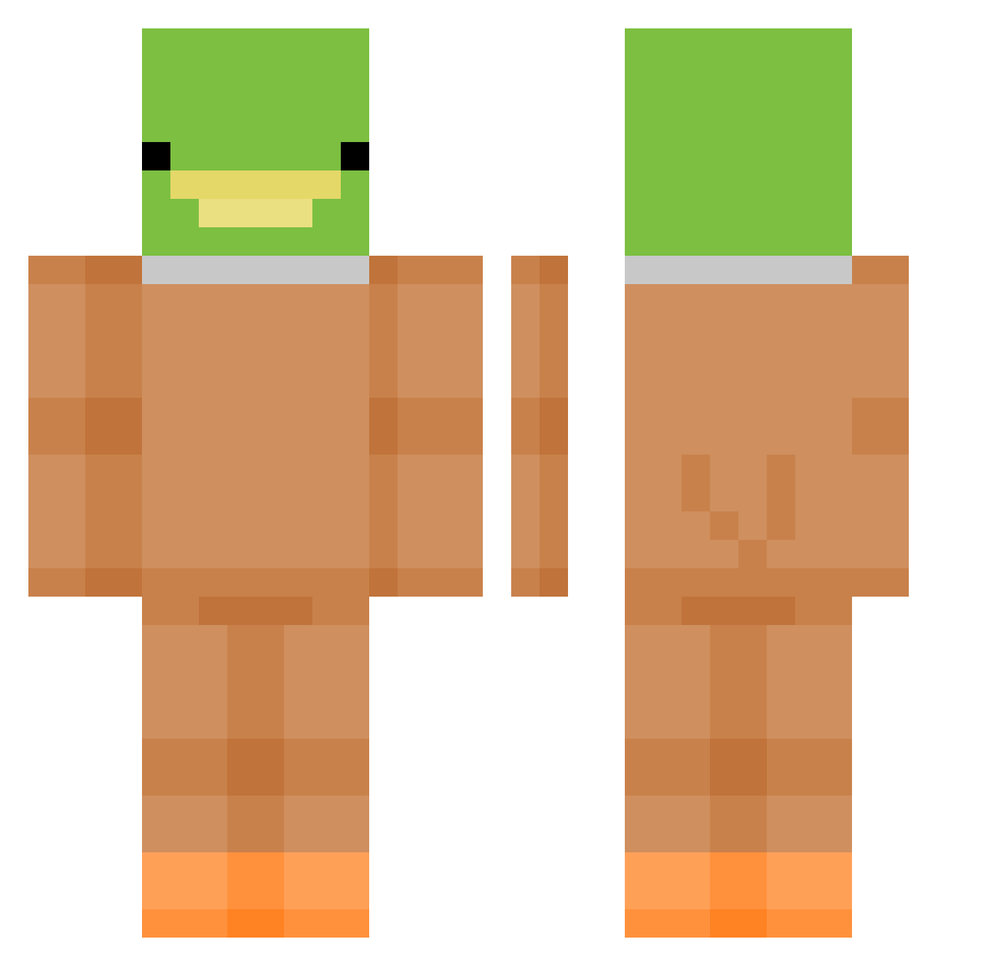 ThatOneWhiteGuy Minecraft skin, front and back view