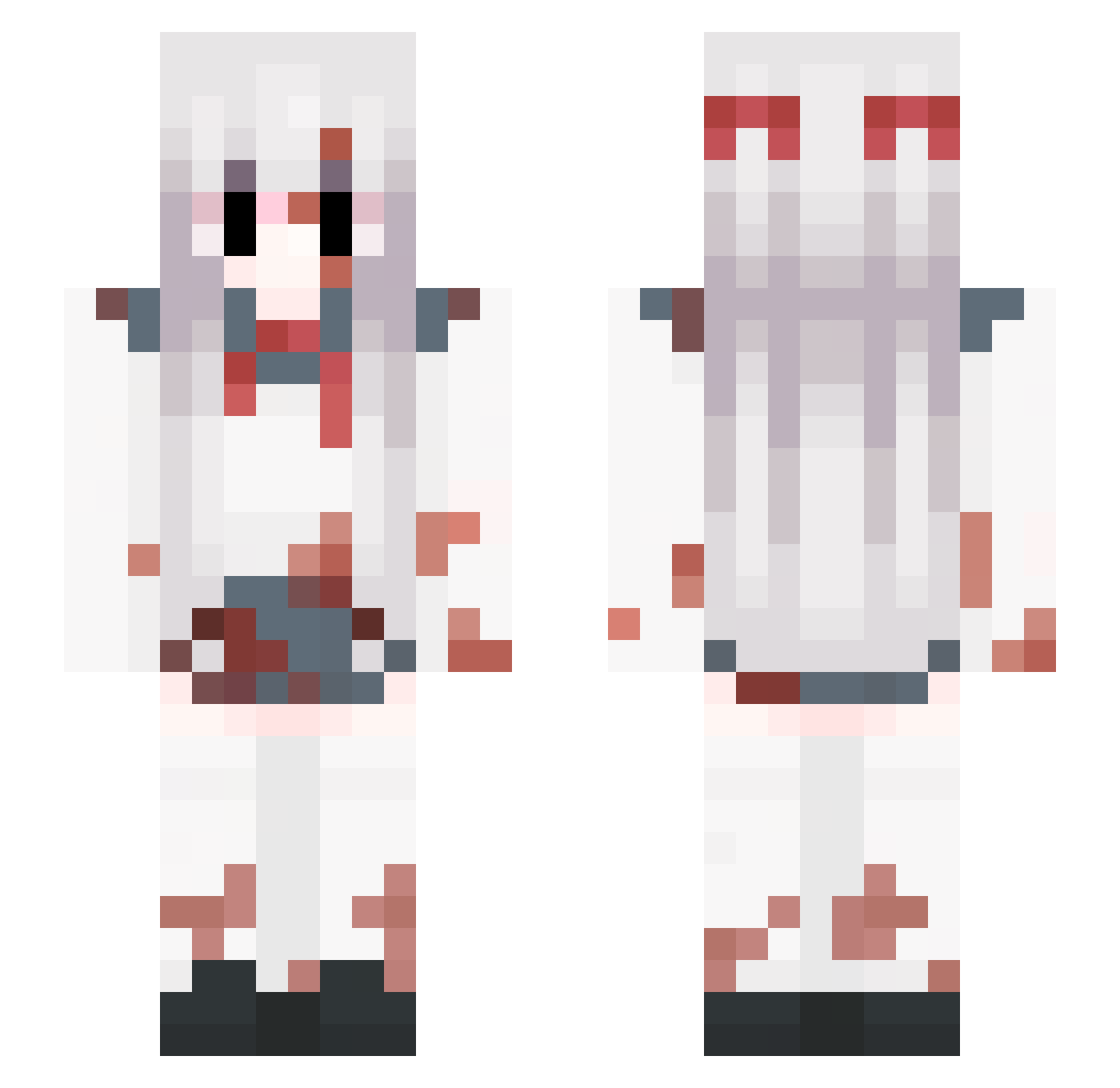 Thiol Minecraft skin, front and back view