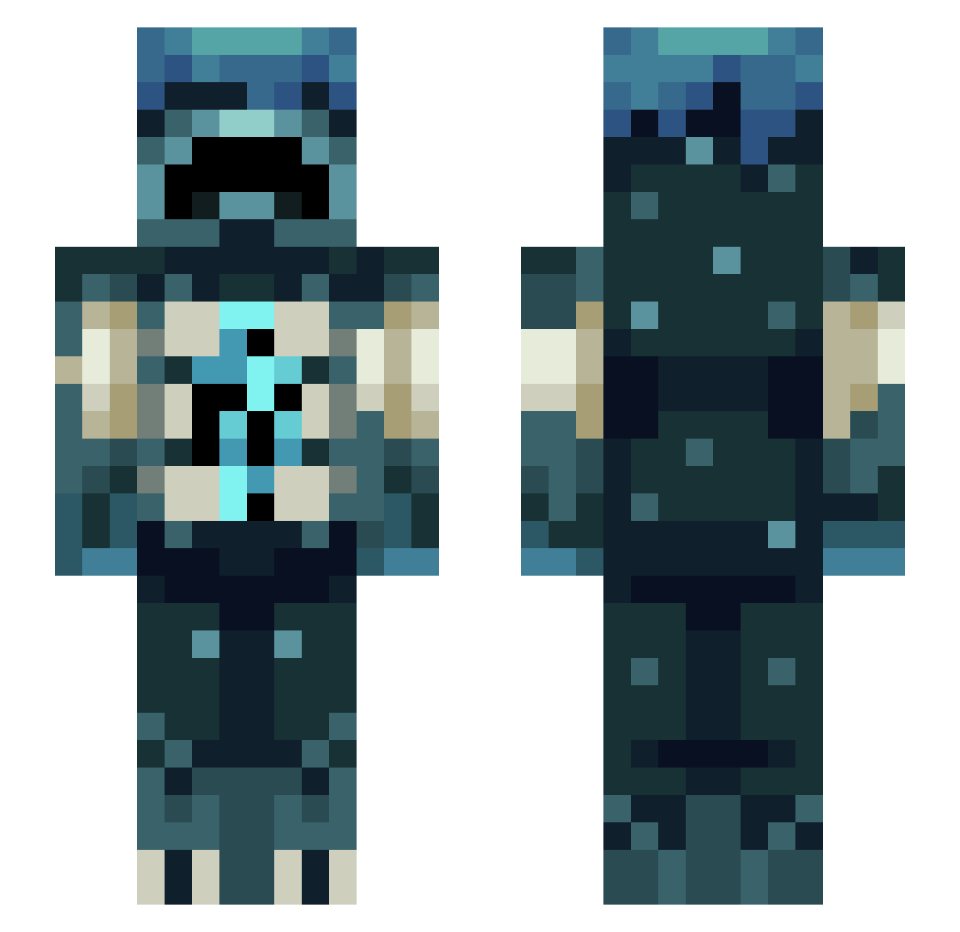 zapping_stars Minecraft skin, front and back view