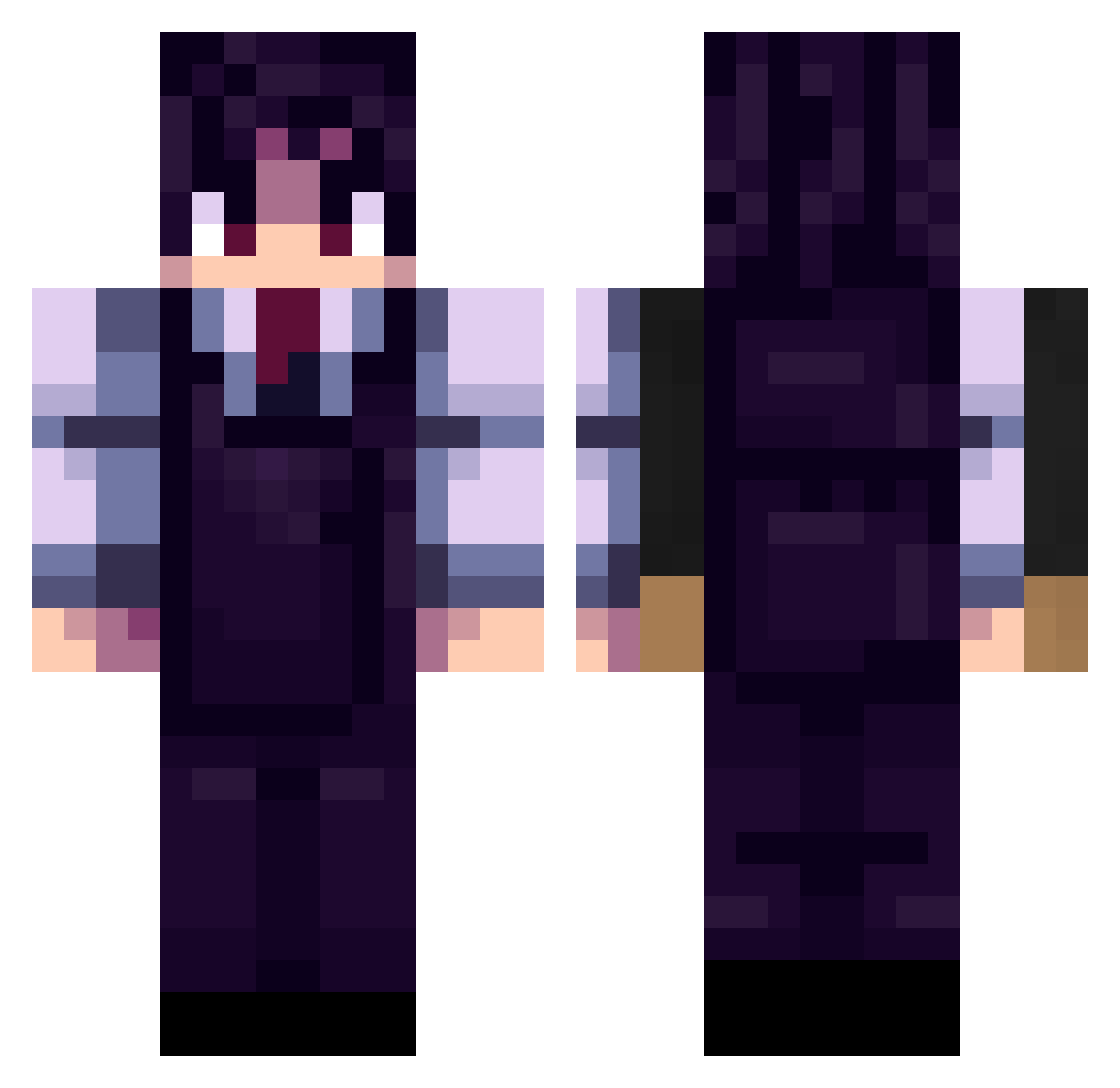 Soonarch Minecraft skin, front and back view
