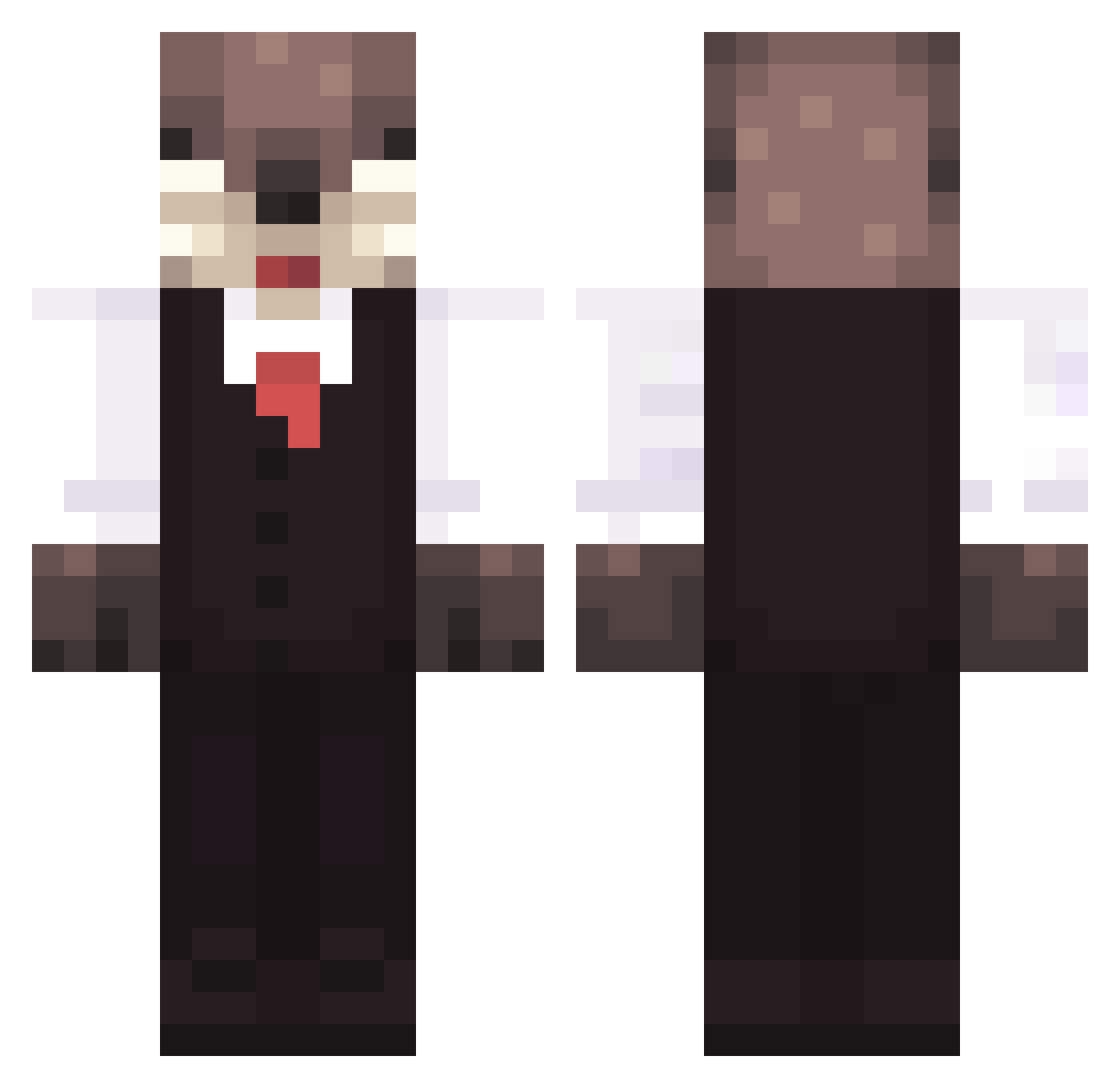 Loulou4440 Minecraft skin, front and back view