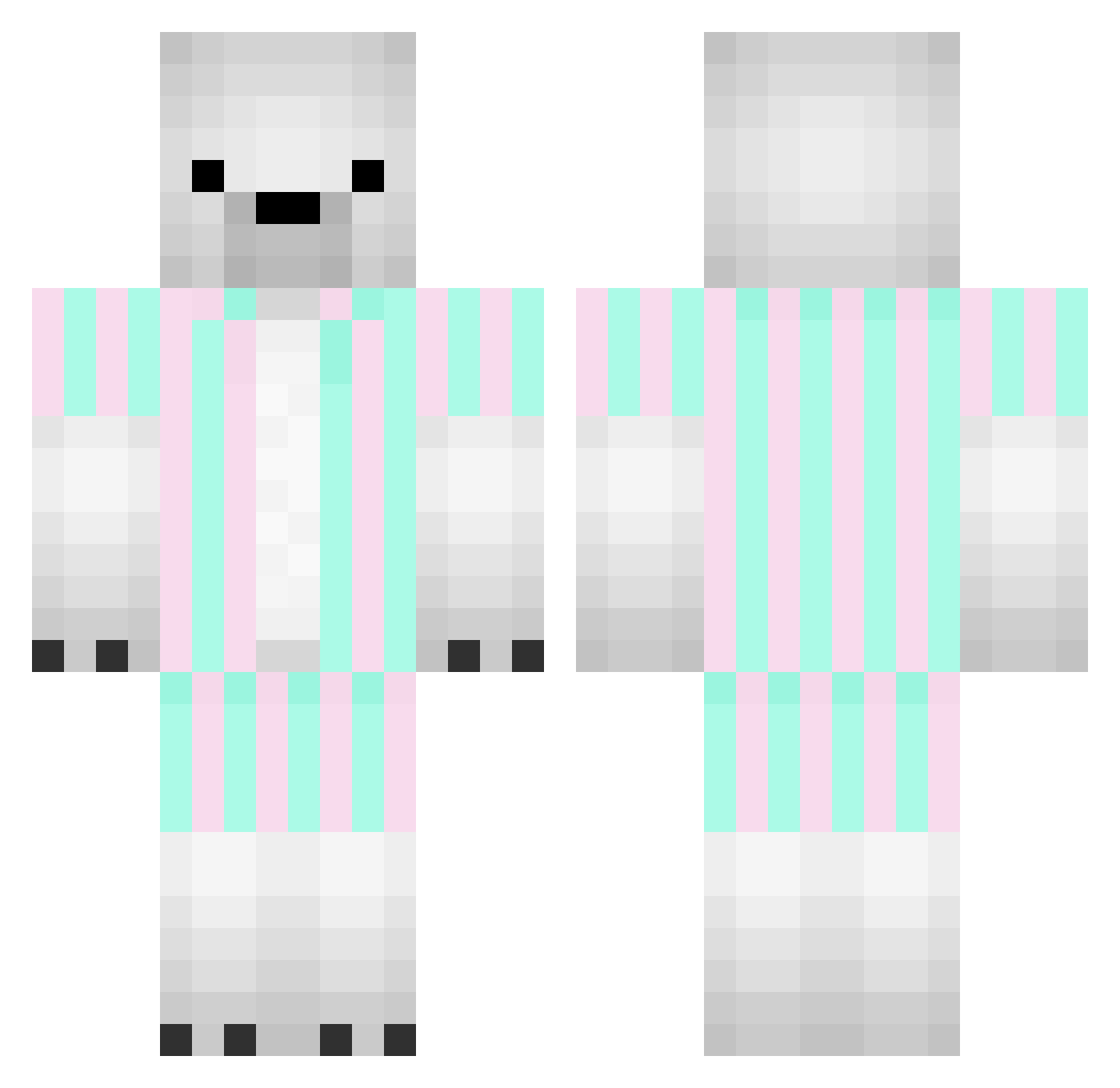 WatermelonFun11 Minecraft skin, front and back view