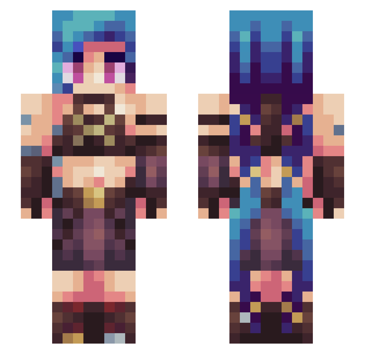 _kkhuete_ Minecraft skin, front and back view