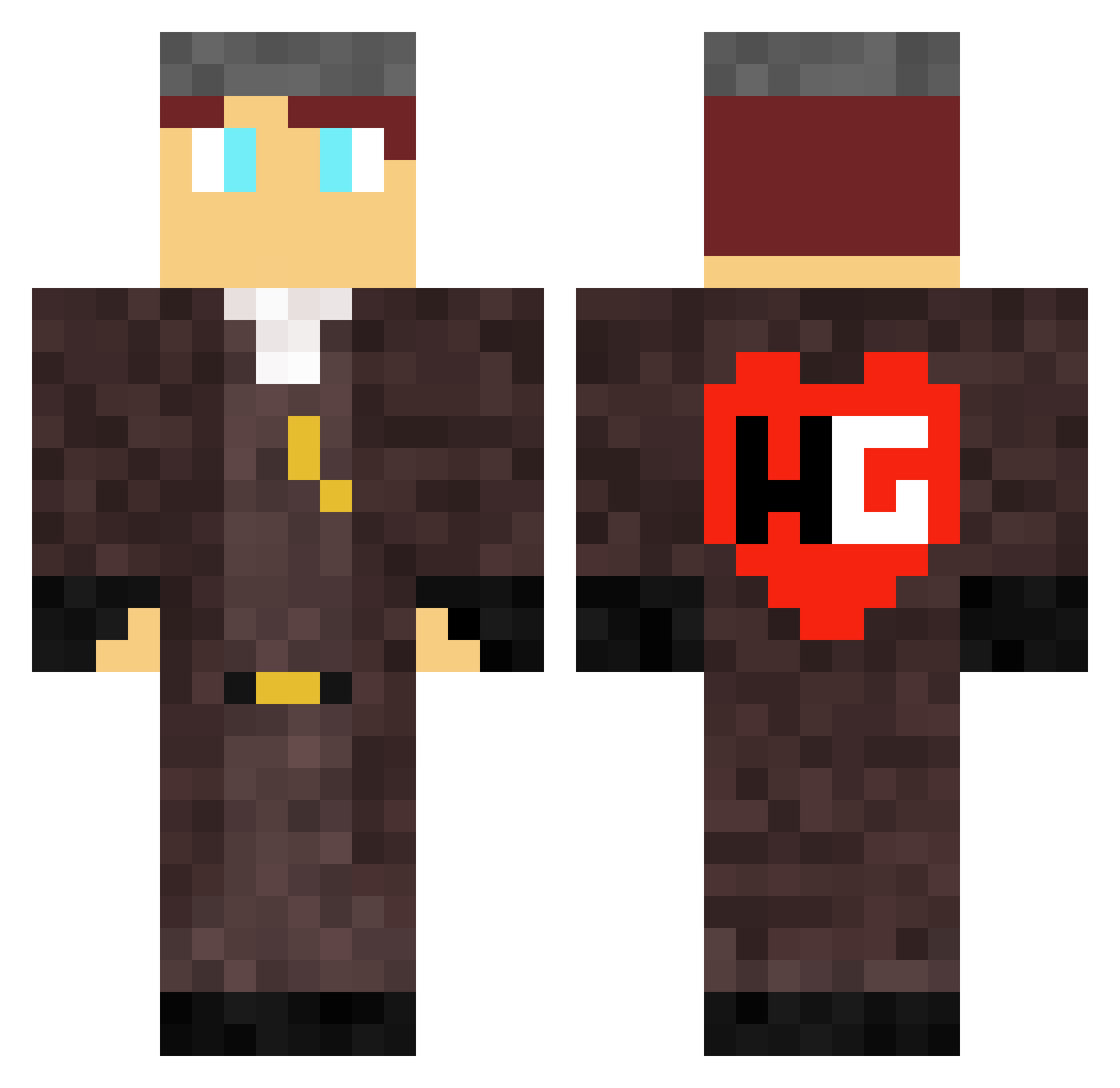 DaLuz_ Minecraft skin, front and back view