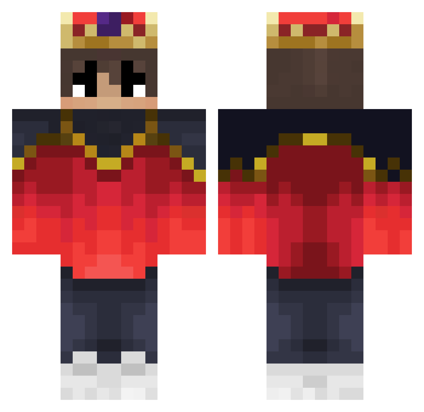 USS_Wyoming Minecraft skin, front and back view