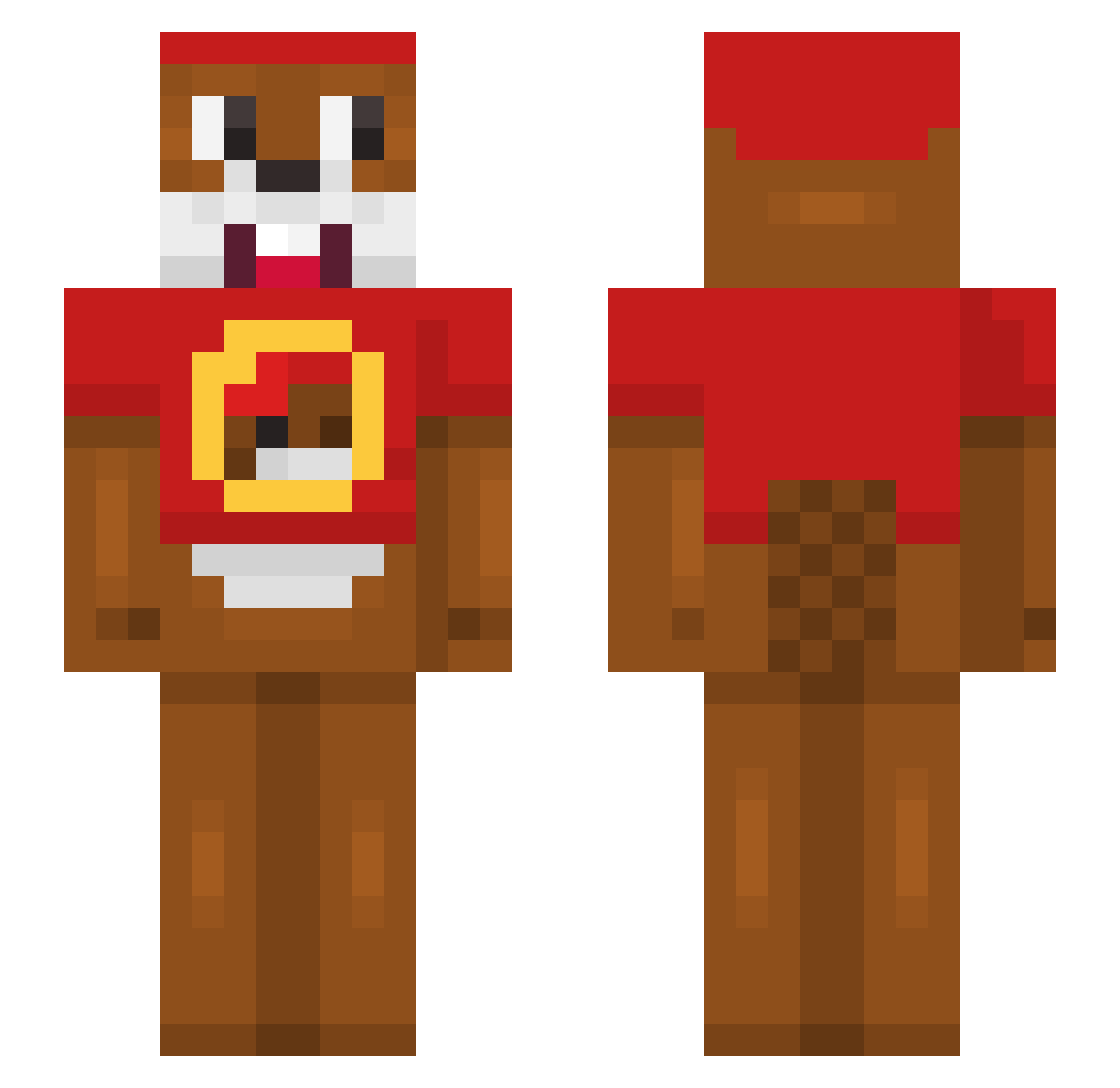 Dragongirl2022 Minecraft skin, front and back view