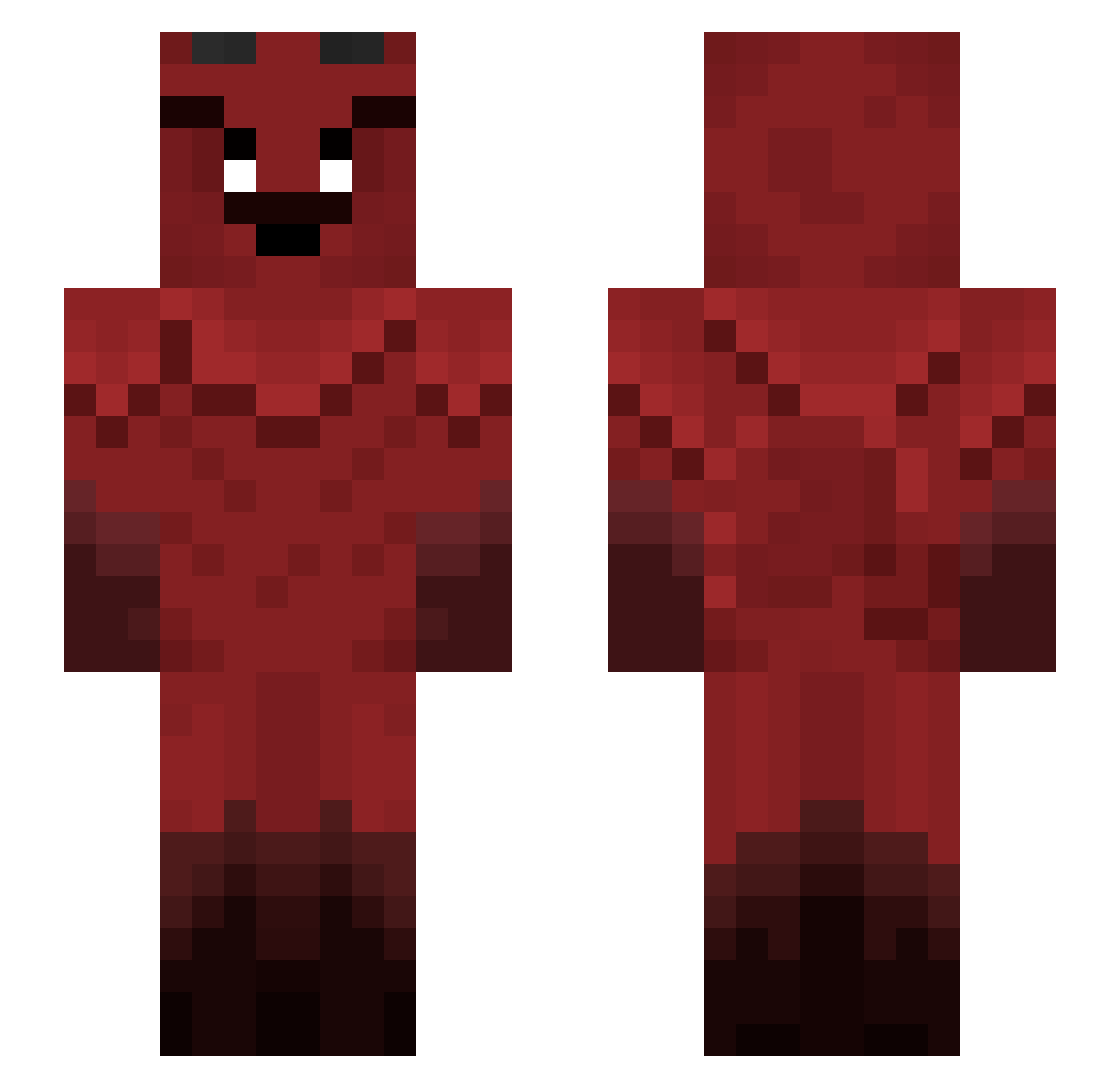 ErysonNB Minecraft skin, front and back view