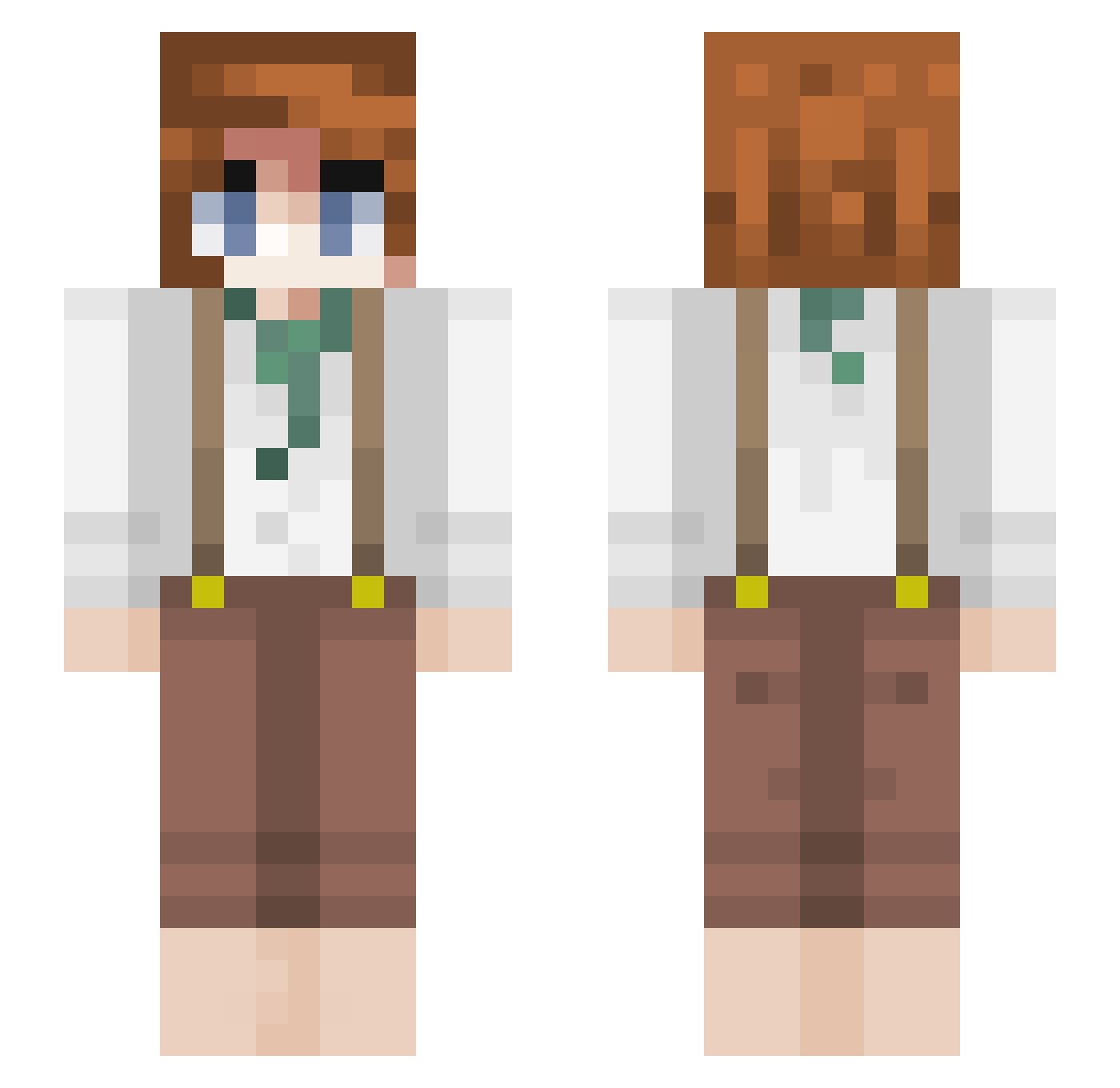OddBallCrafting Minecraft skin, front and back view