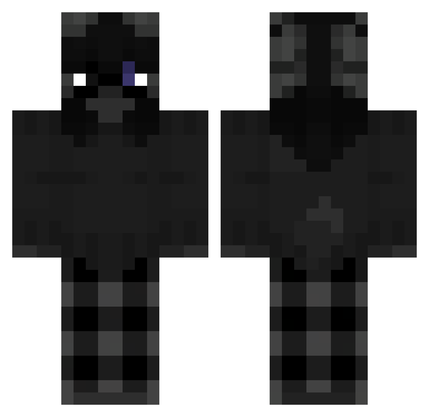 Ruuc Minecraft skin, front and back view