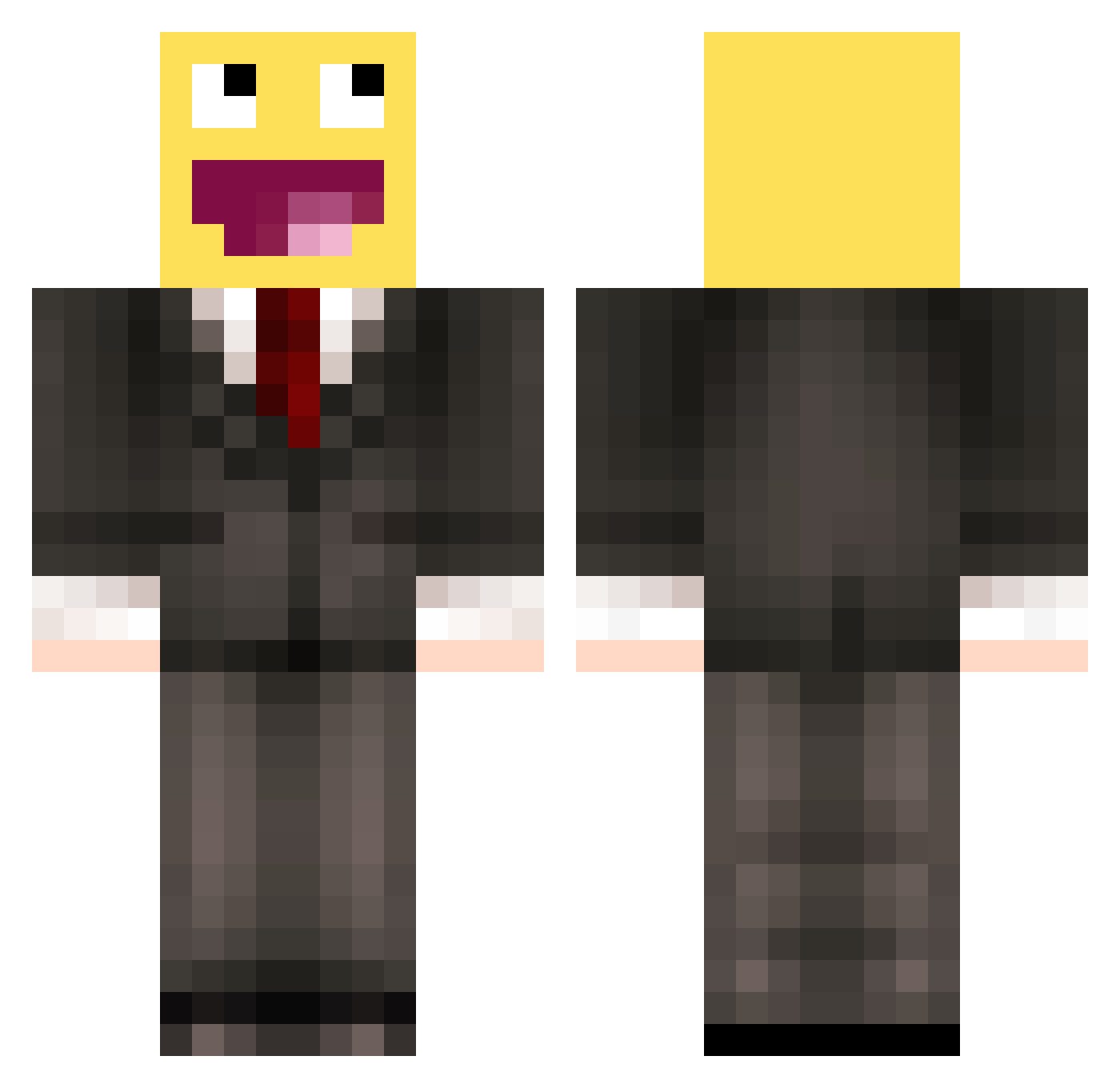 Pliant Minecraft skin, front and back view