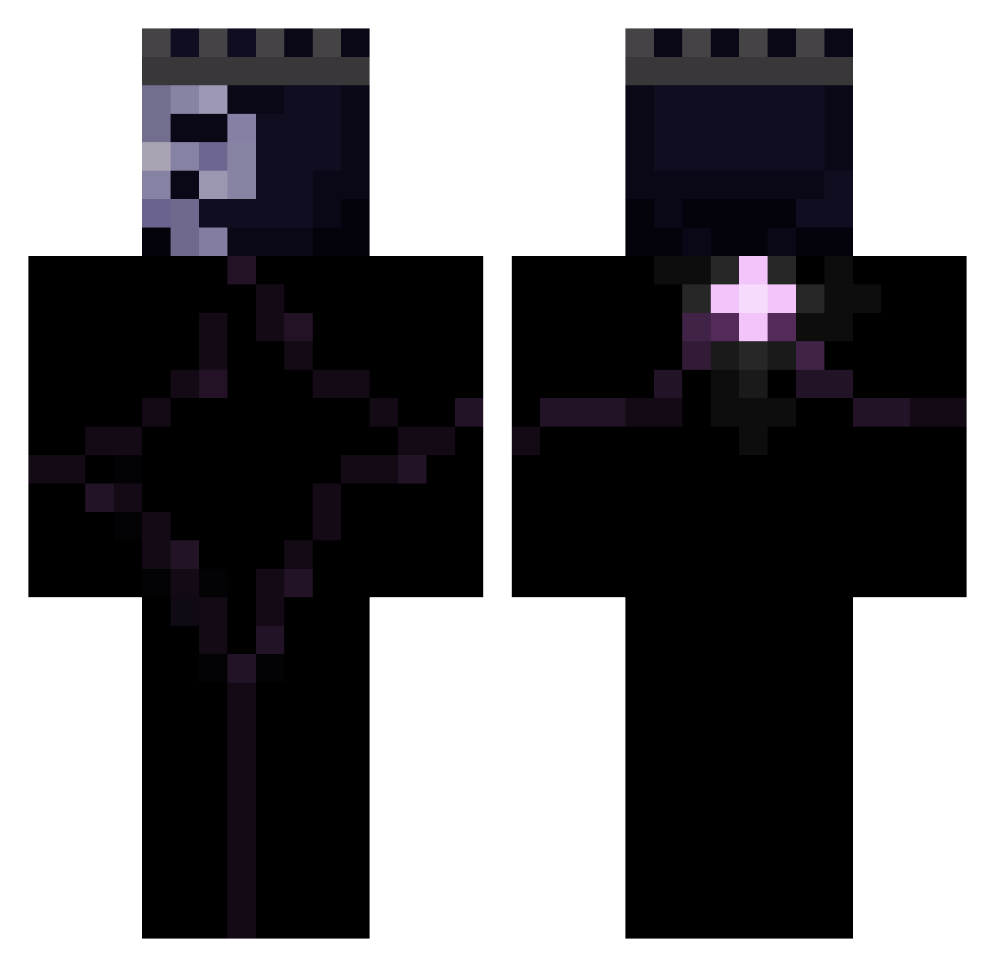 s34C Minecraft skin, front and back view