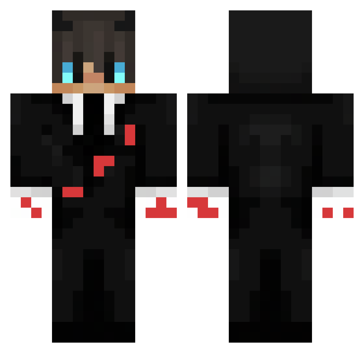 xAntzz Minecraft skin, front and back view