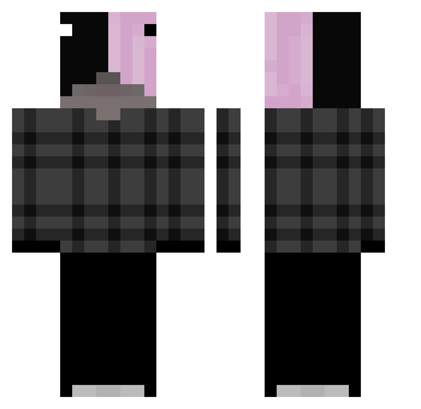 zLynx2011 Minecraft skin, front and back view