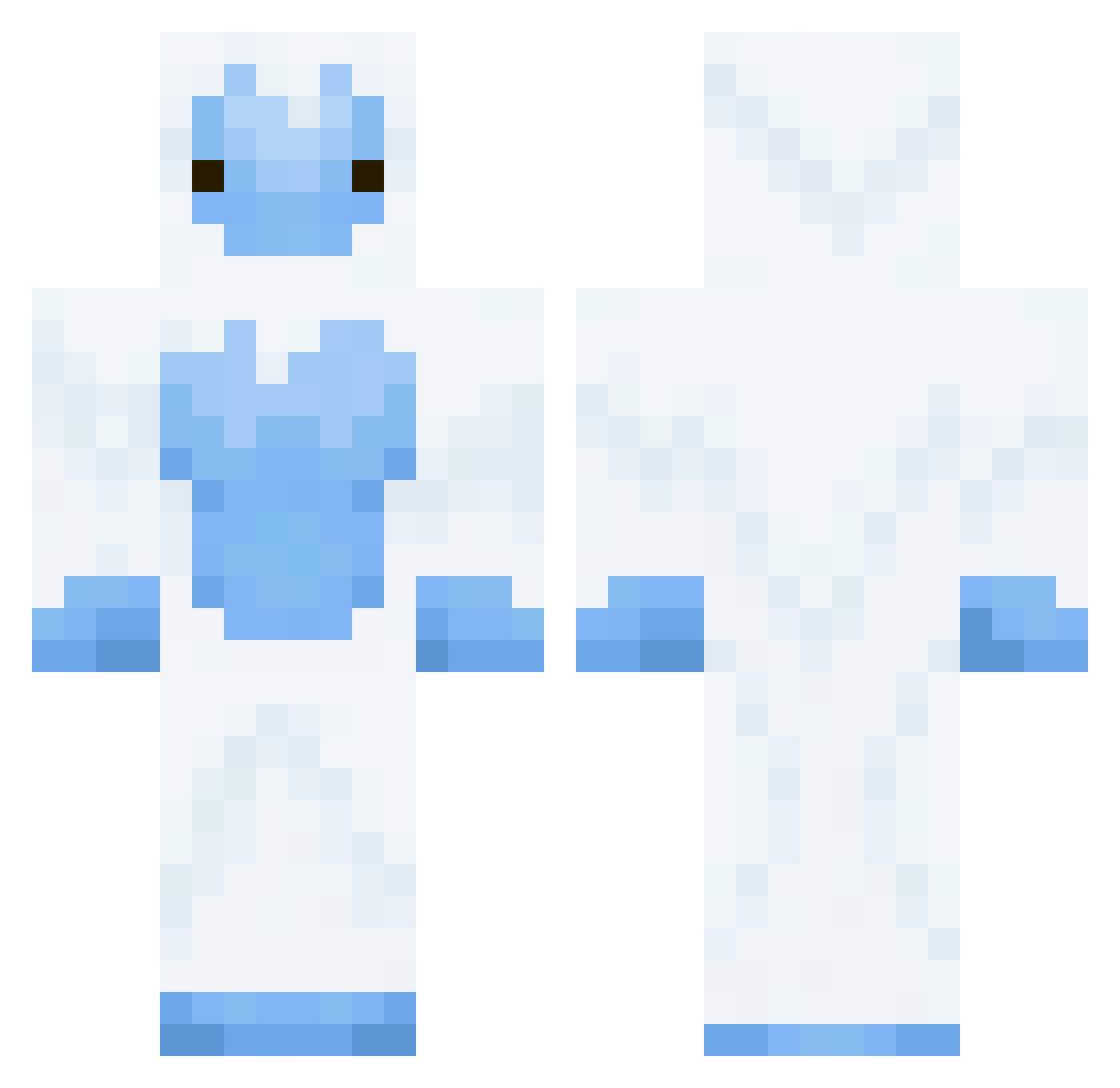 Nepotul Minecraft skin, front and back view