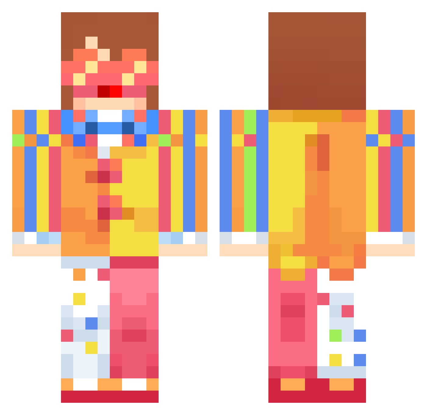 LadyLung Minecraft skin, front and back view