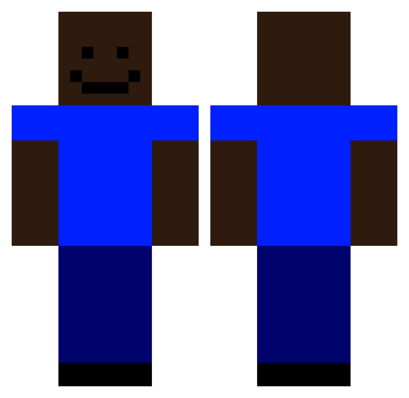 PruszkowMember Minecraft skin, front and back view