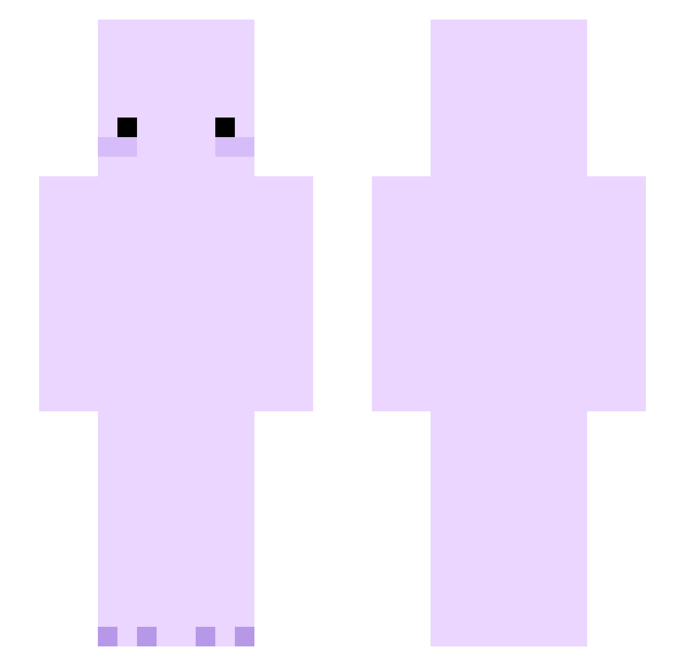 sunAmoon Minecraft skin, front and back view