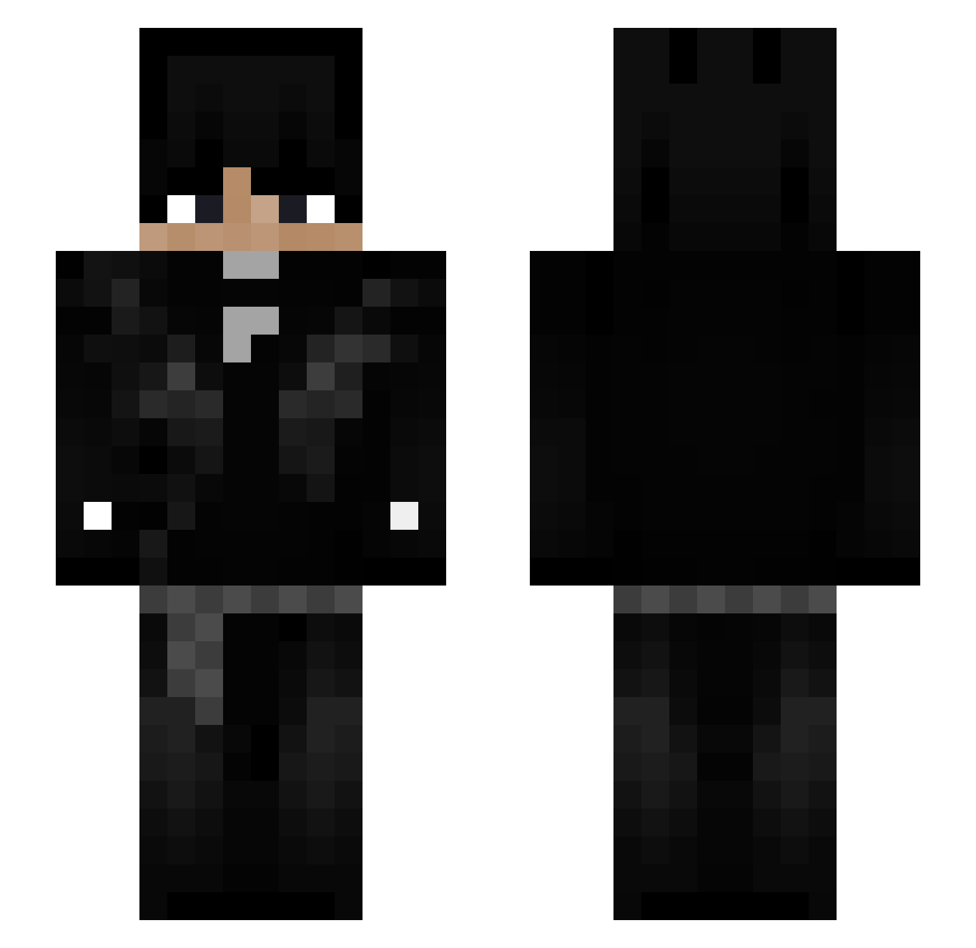 sloweq Minecraft skin, front and back view
