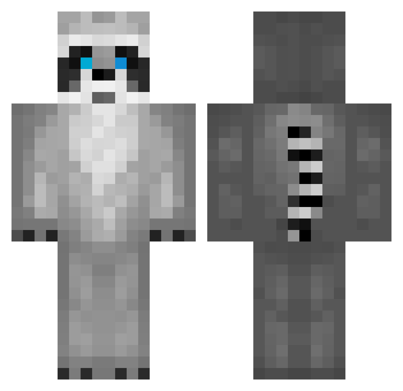 DripFactory Minecraft skin, front and back view