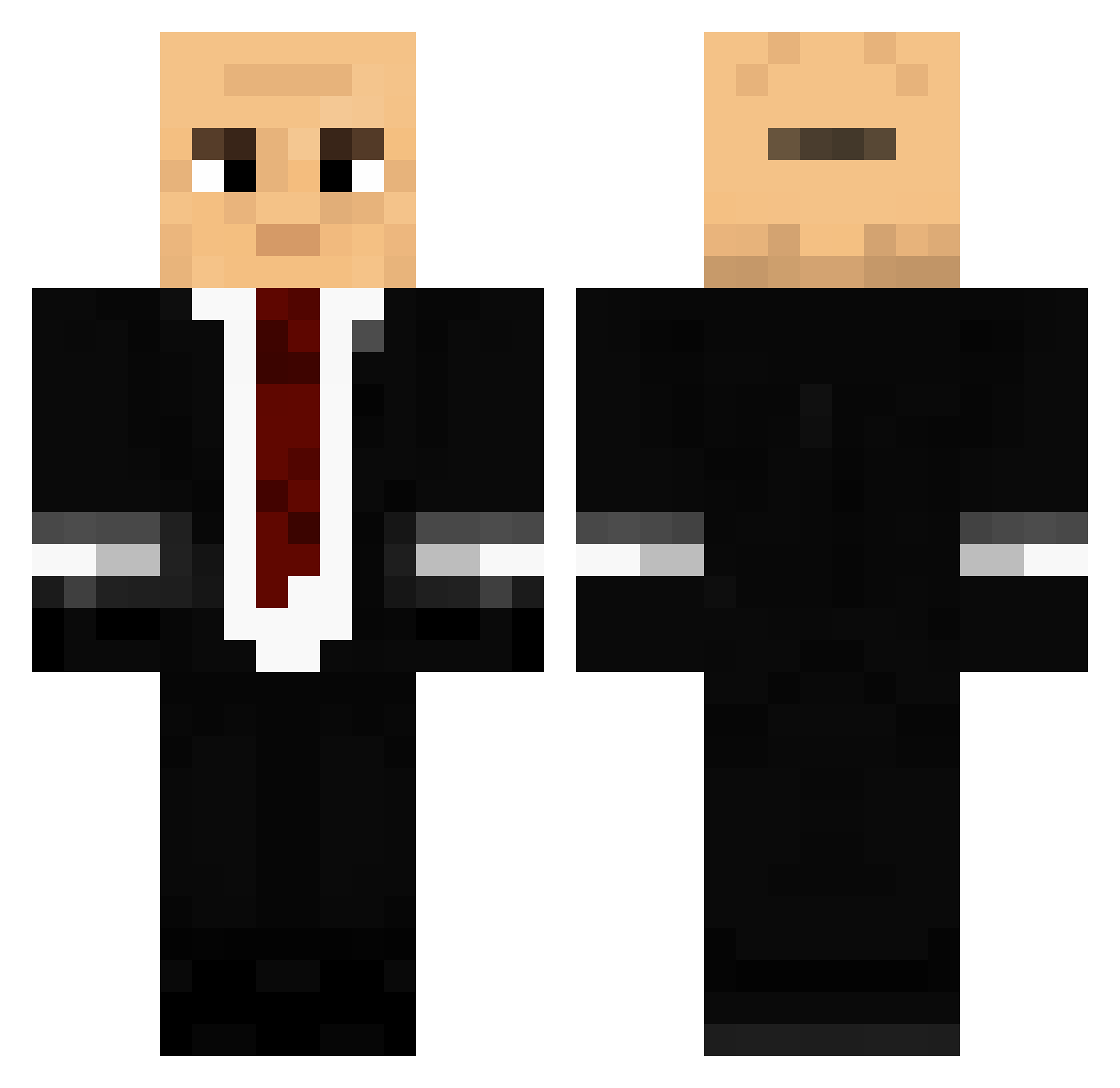 Commander_Nick Minecraft skin, front and back view