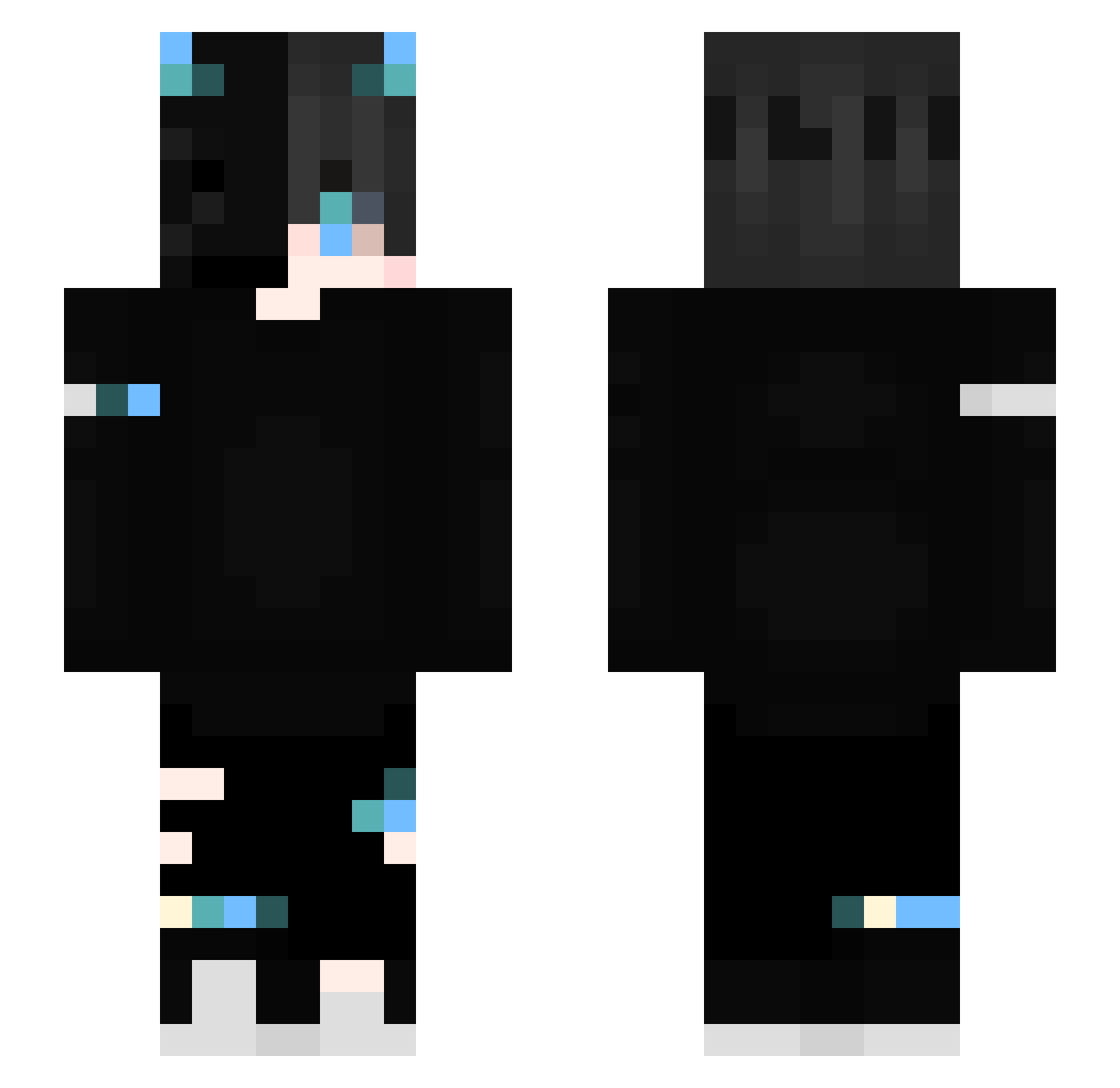 CatCat7124 Minecraft skin, front and back view