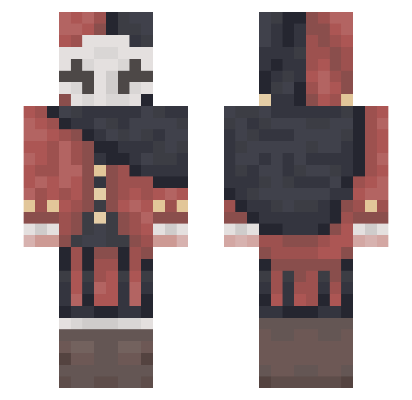Pythonn61 Minecraft skin, front and back view