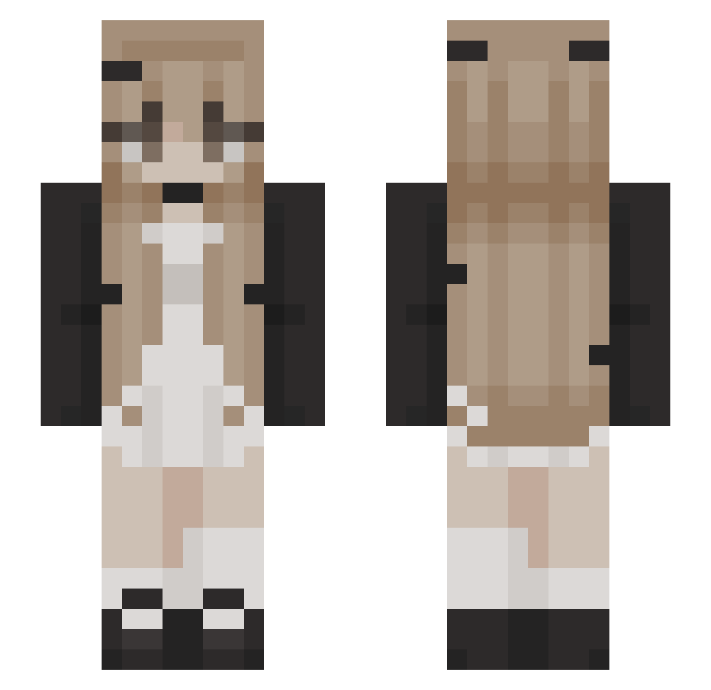 RosalineRose Minecraft skin, front and back view