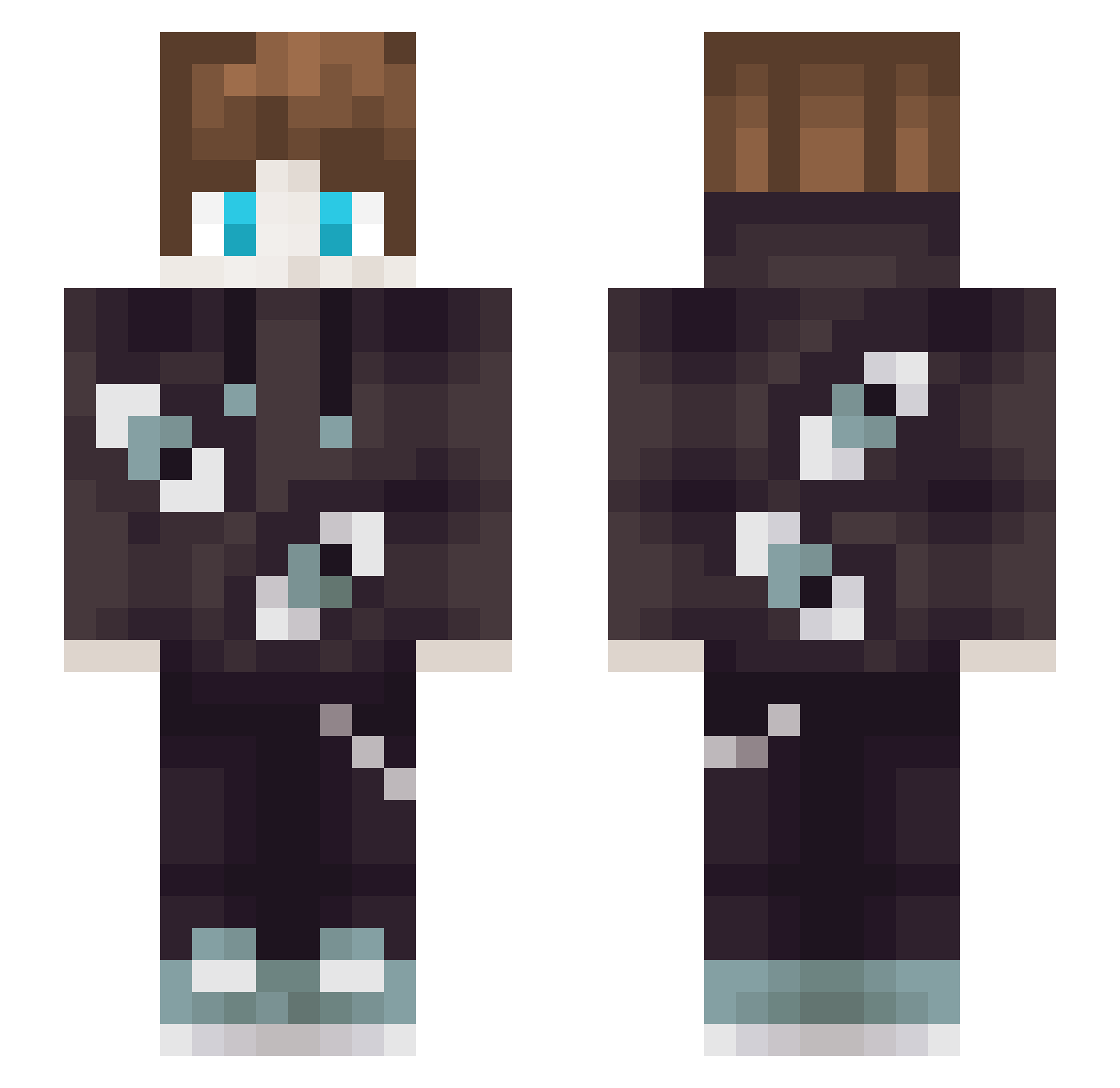 Edles Minecraft skin, front and back view