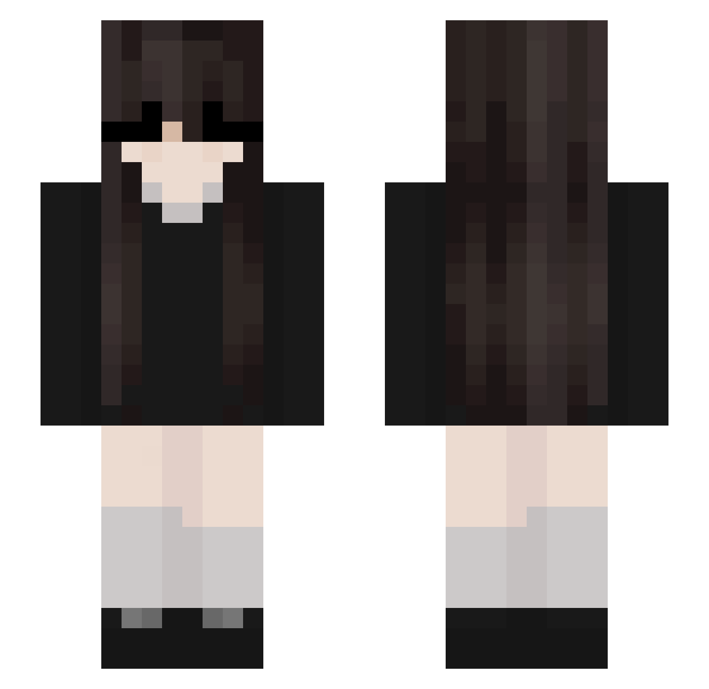 rrncc Minecraft skin, front and back view