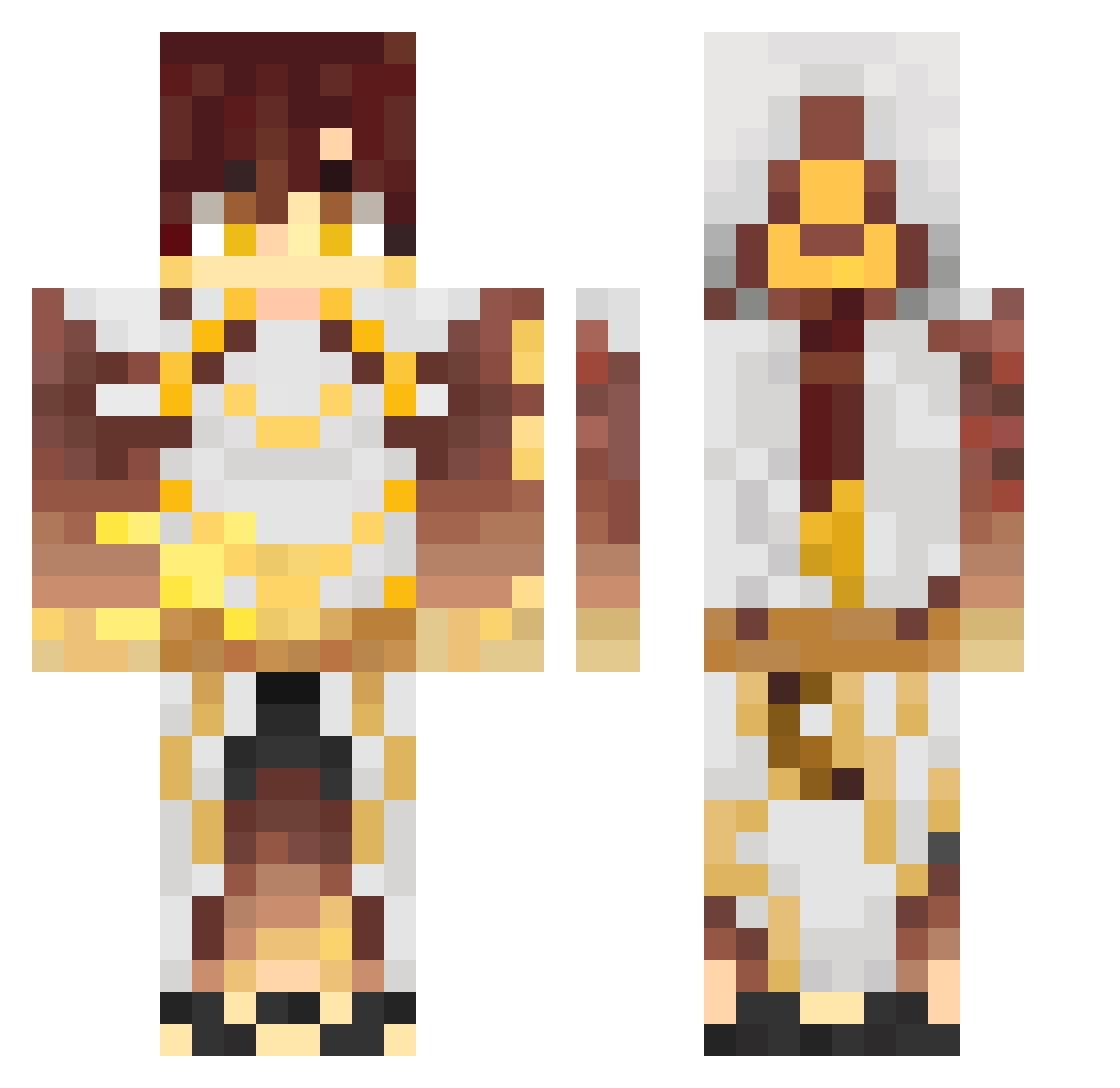 yaoo0_0 Minecraft skin, front and back view