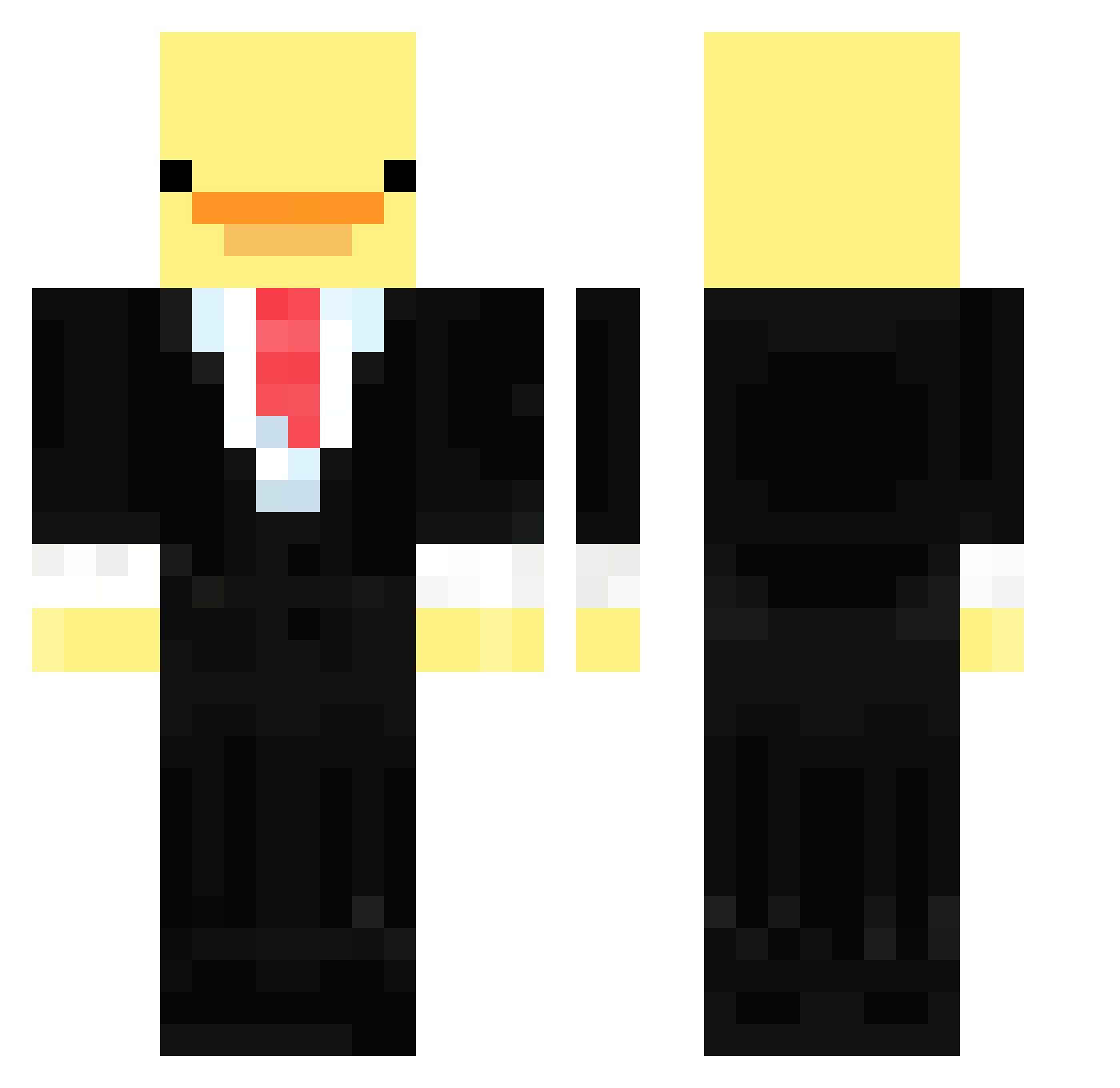yidingdafeinm Minecraft skin, front and back view