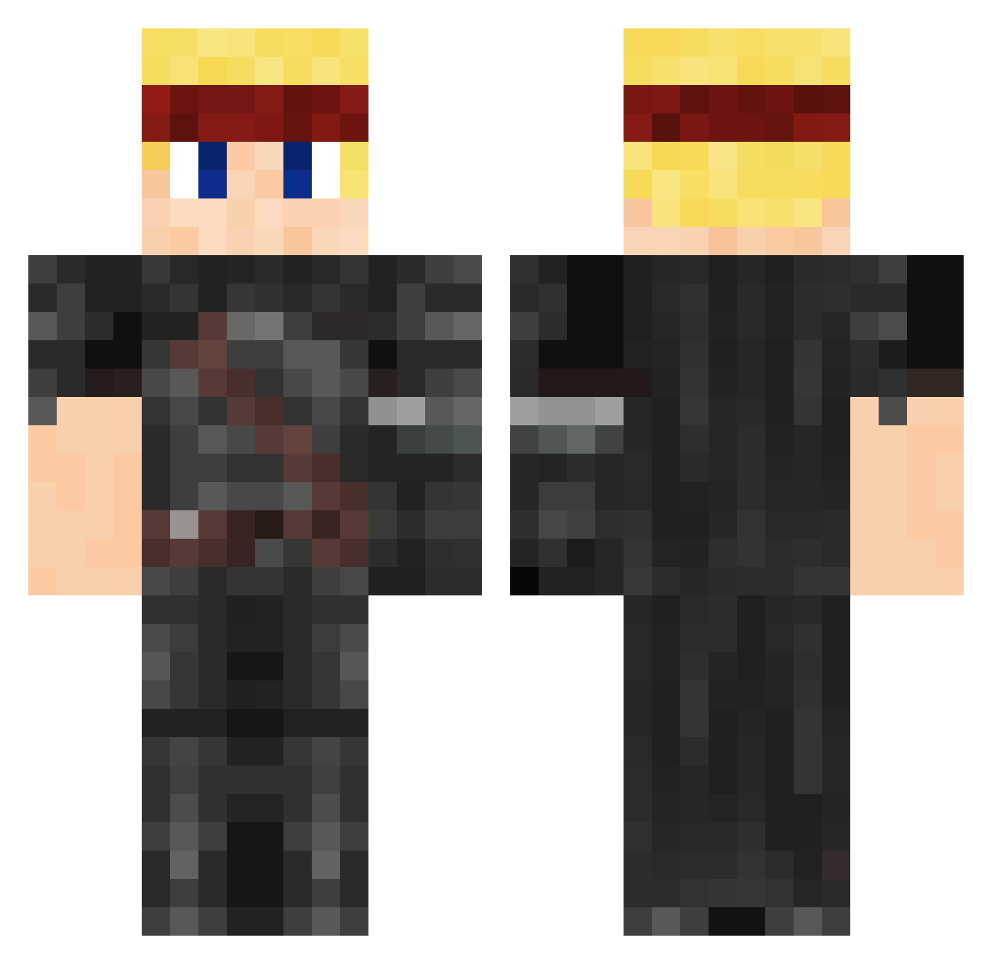 Eternall_PR Minecraft skin, front and back view