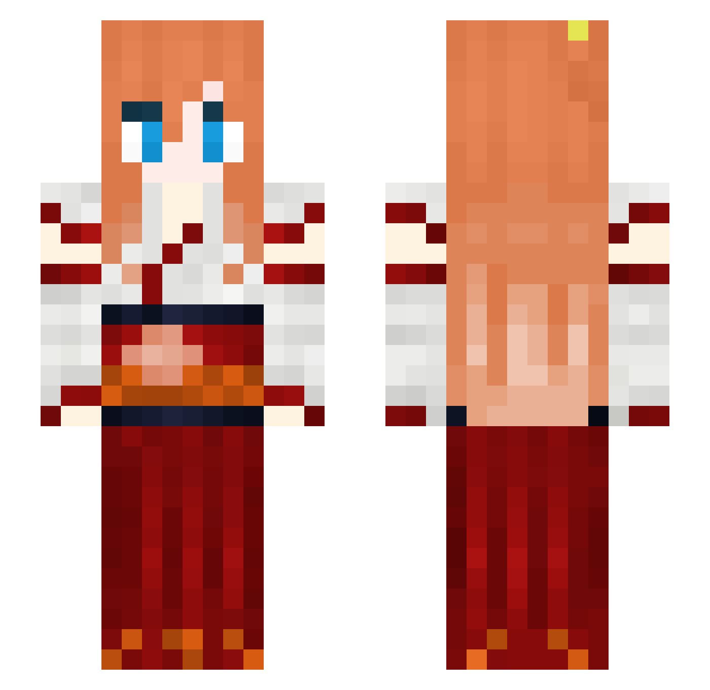 Astreon Minecraft skin, front and back view