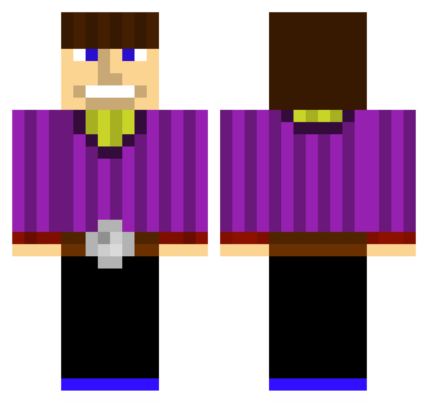 Tobey174 Minecraft skin, front and back view