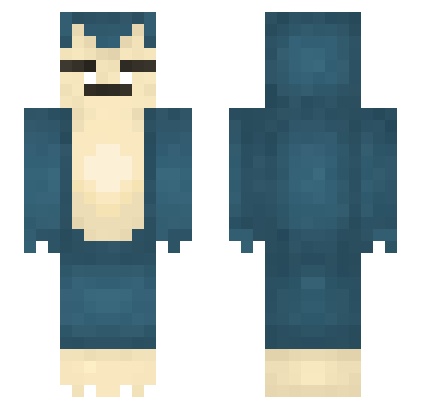 pUpuS_of Minecraft skin, front and back view