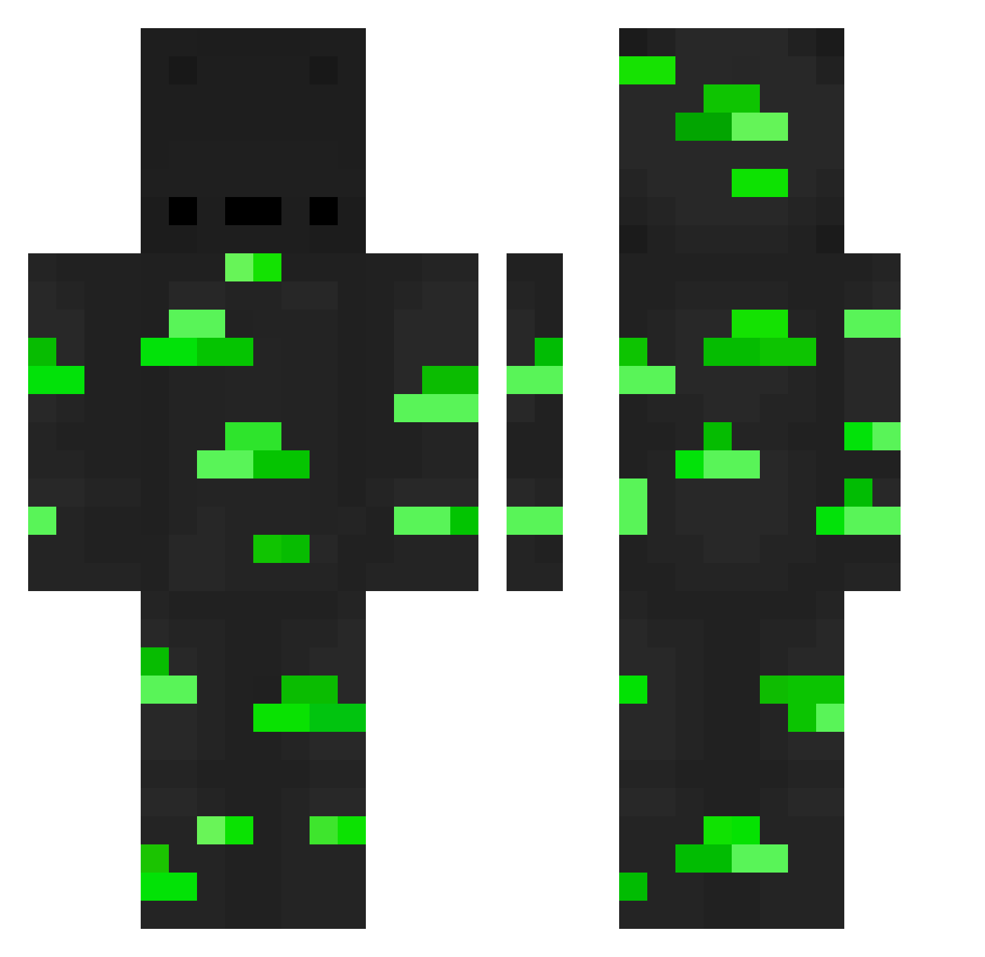 Waives Minecraft skin, front and back view