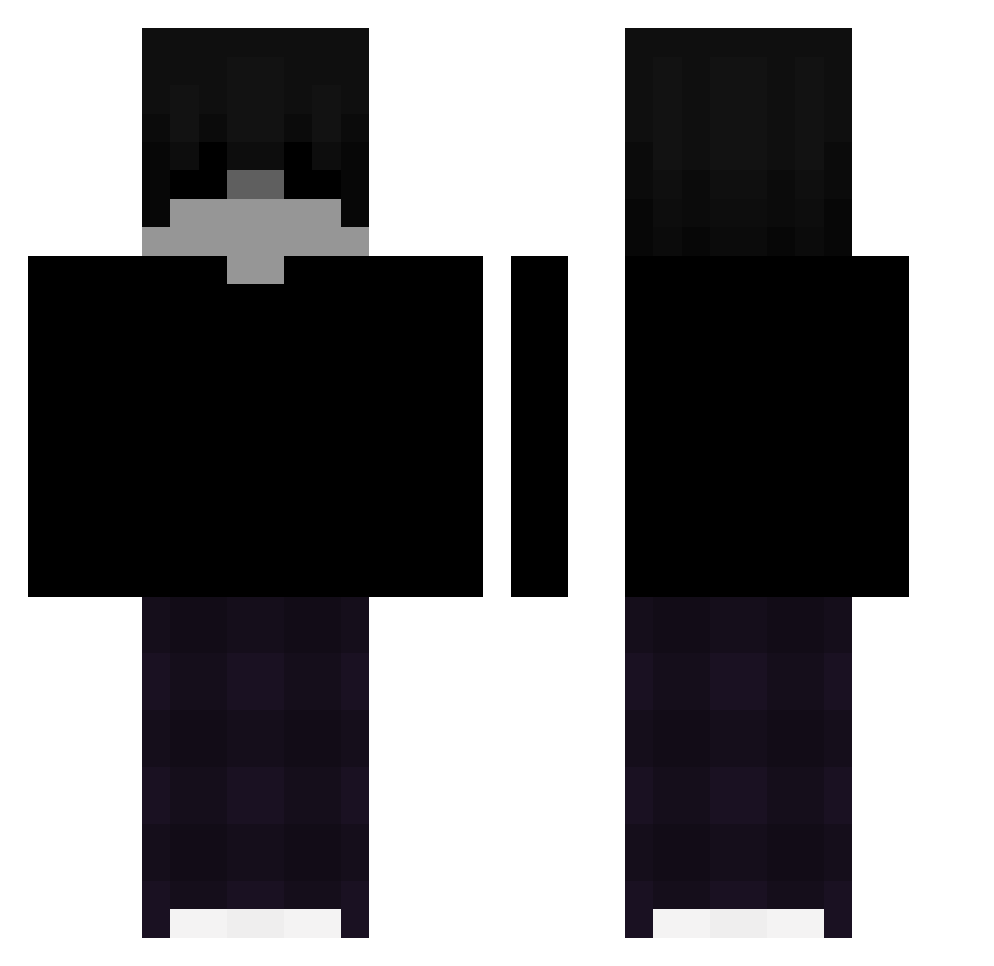 2imnono Minecraft skin, front and back view