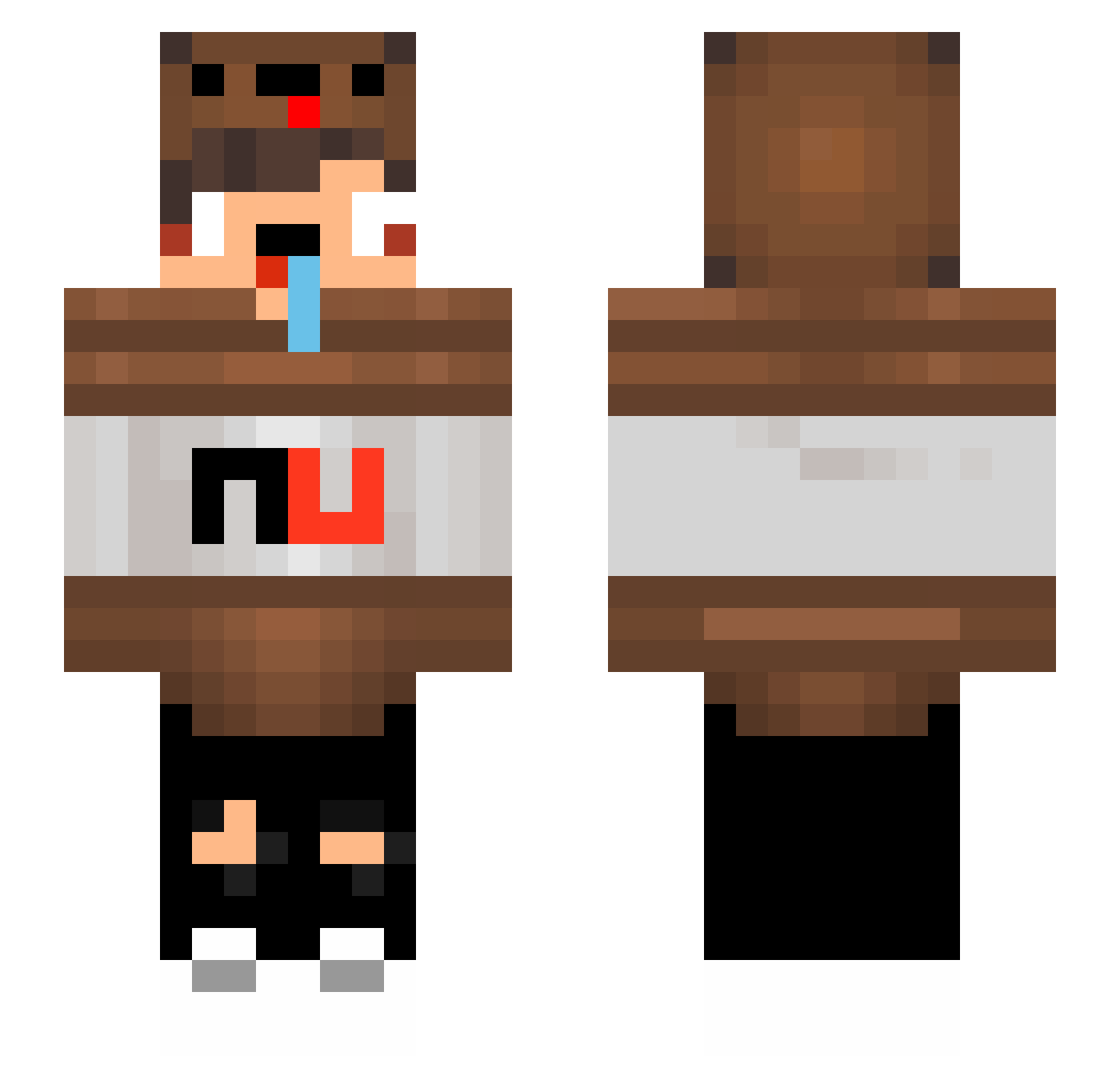 iKukii_ Minecraft skin, front and back view