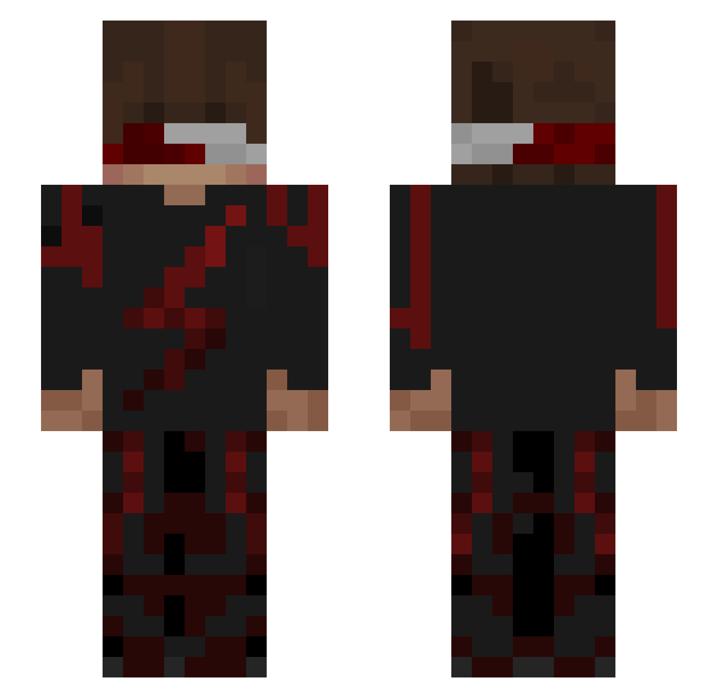 falqz_ Minecraft skin, front and back view