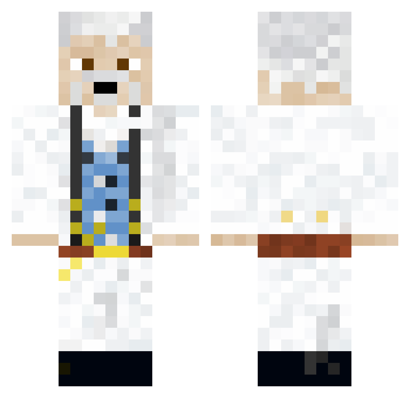 Boerkmann Minecraft skin, front and back view