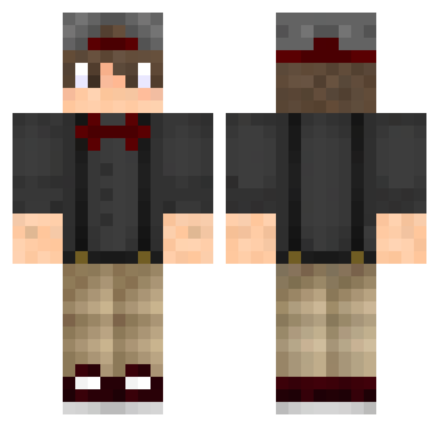 _AndresGamer_ Minecraft skin, front and back view