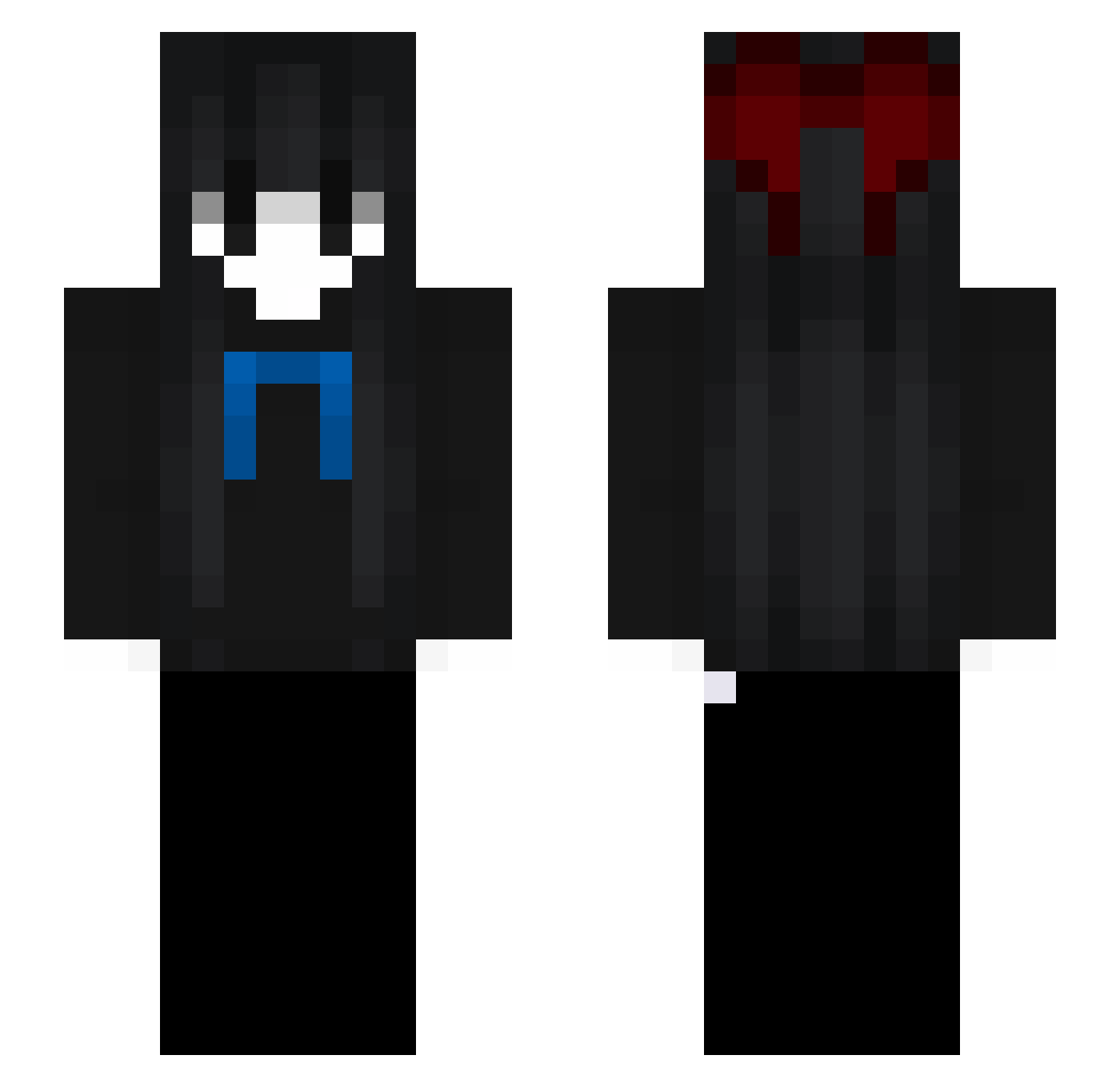 aceelri Minecraft skin, front and back view