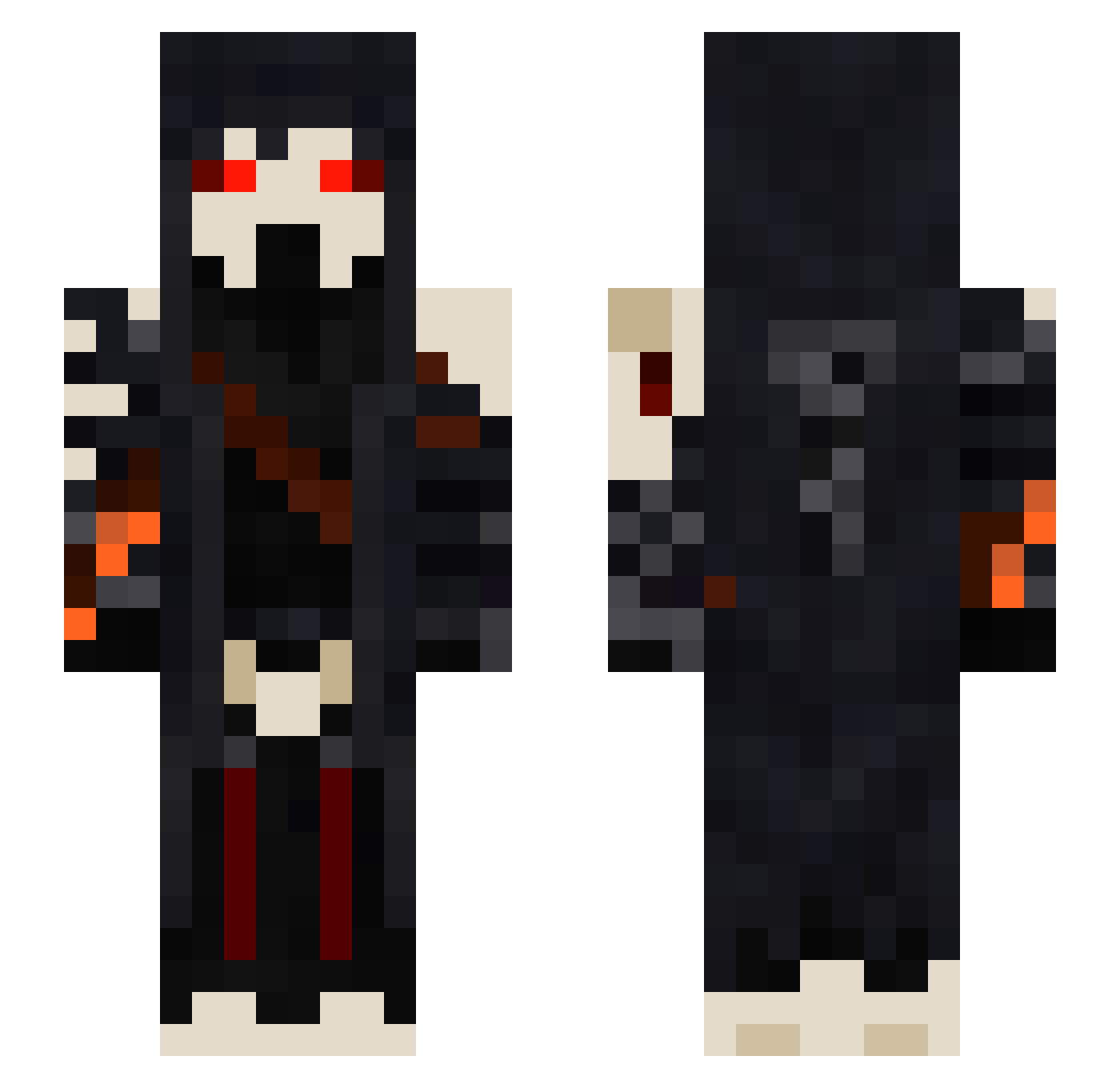 swetoast Minecraft skin, front and back view
