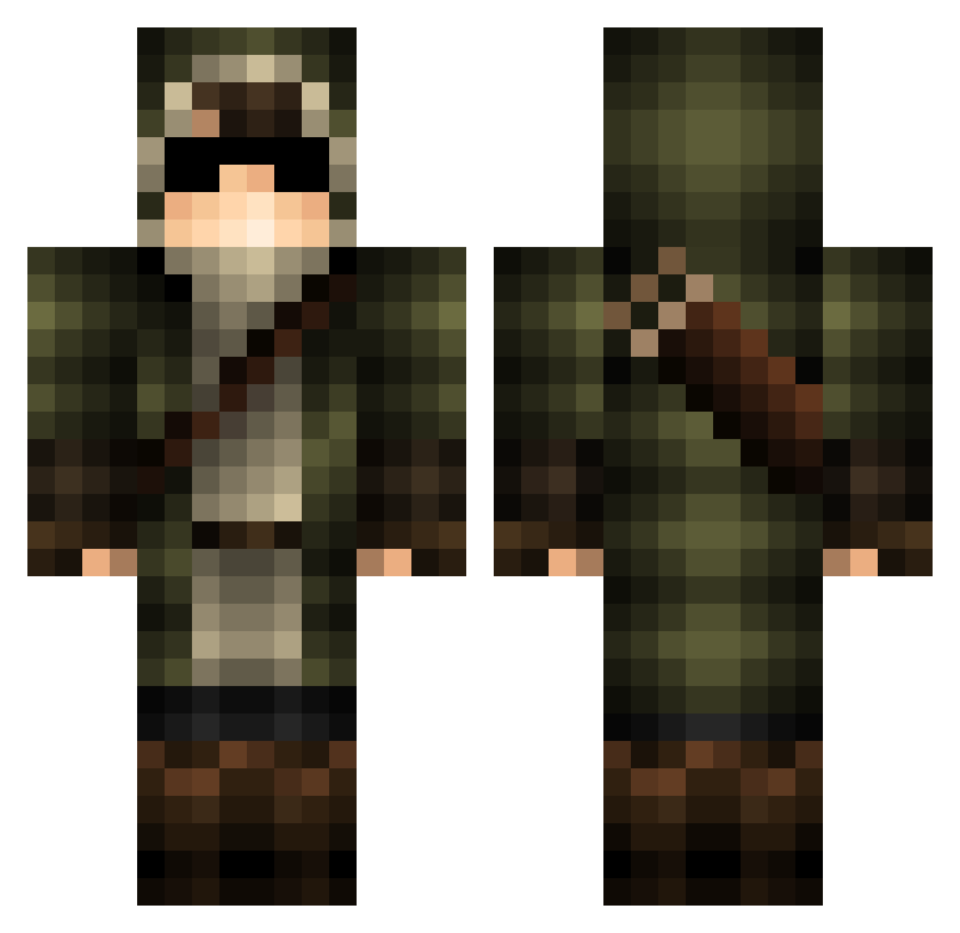 cbr125r Minecraft skin, front and back view