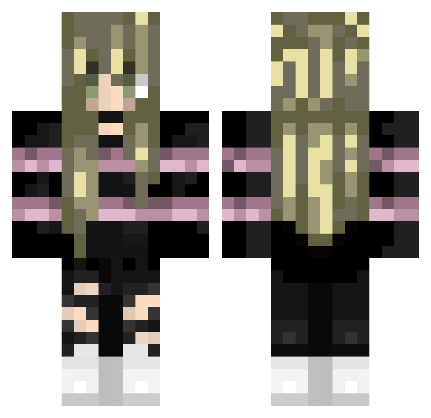 REDRI07 Minecraft skin, front and back view