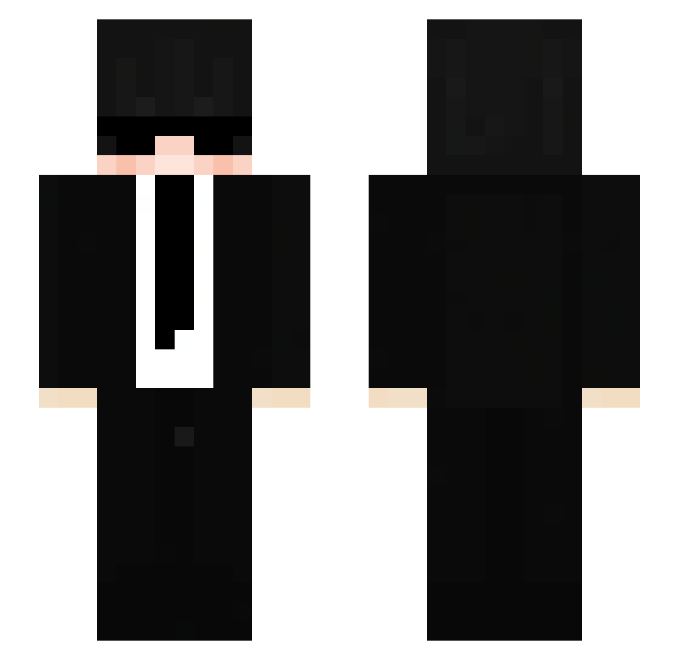 ySluckHG Minecraft skin, front and back view