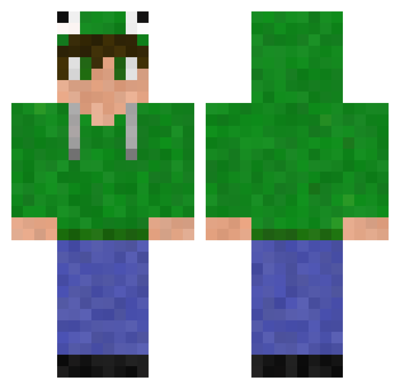 RareFroggy123 Minecraft skin, front and back view