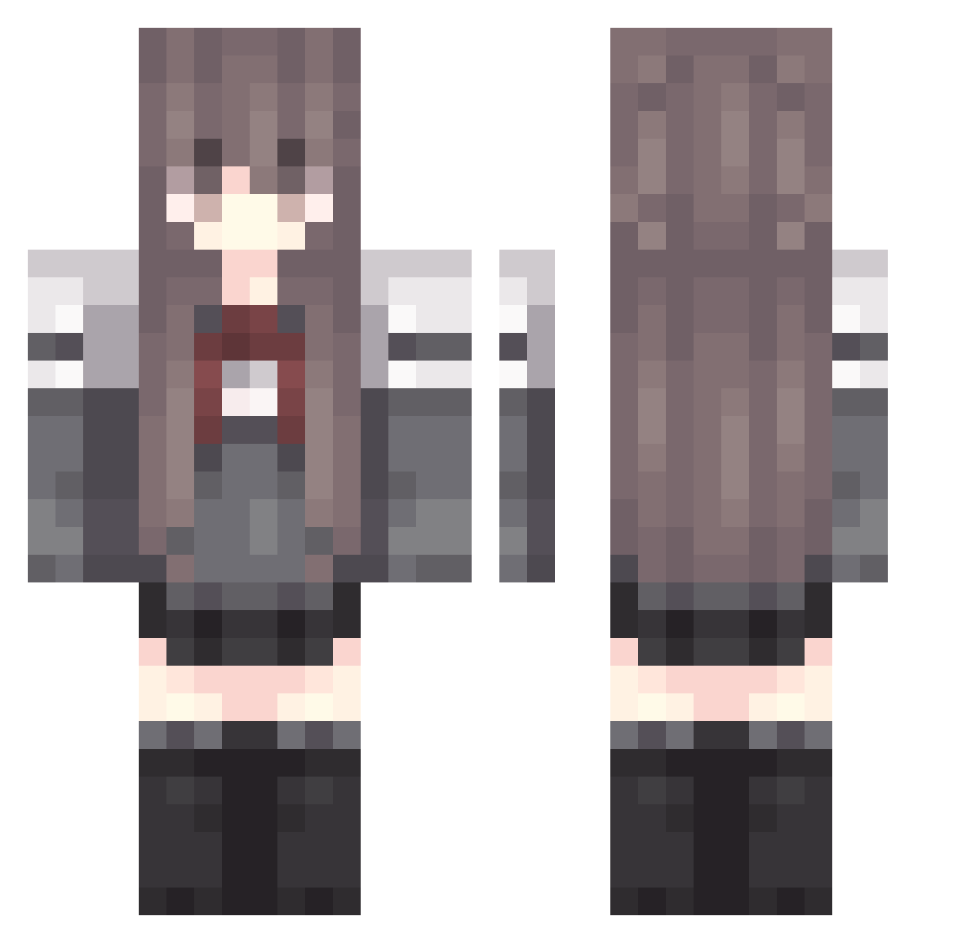 zhebush1gudu Minecraft skin, front and back view